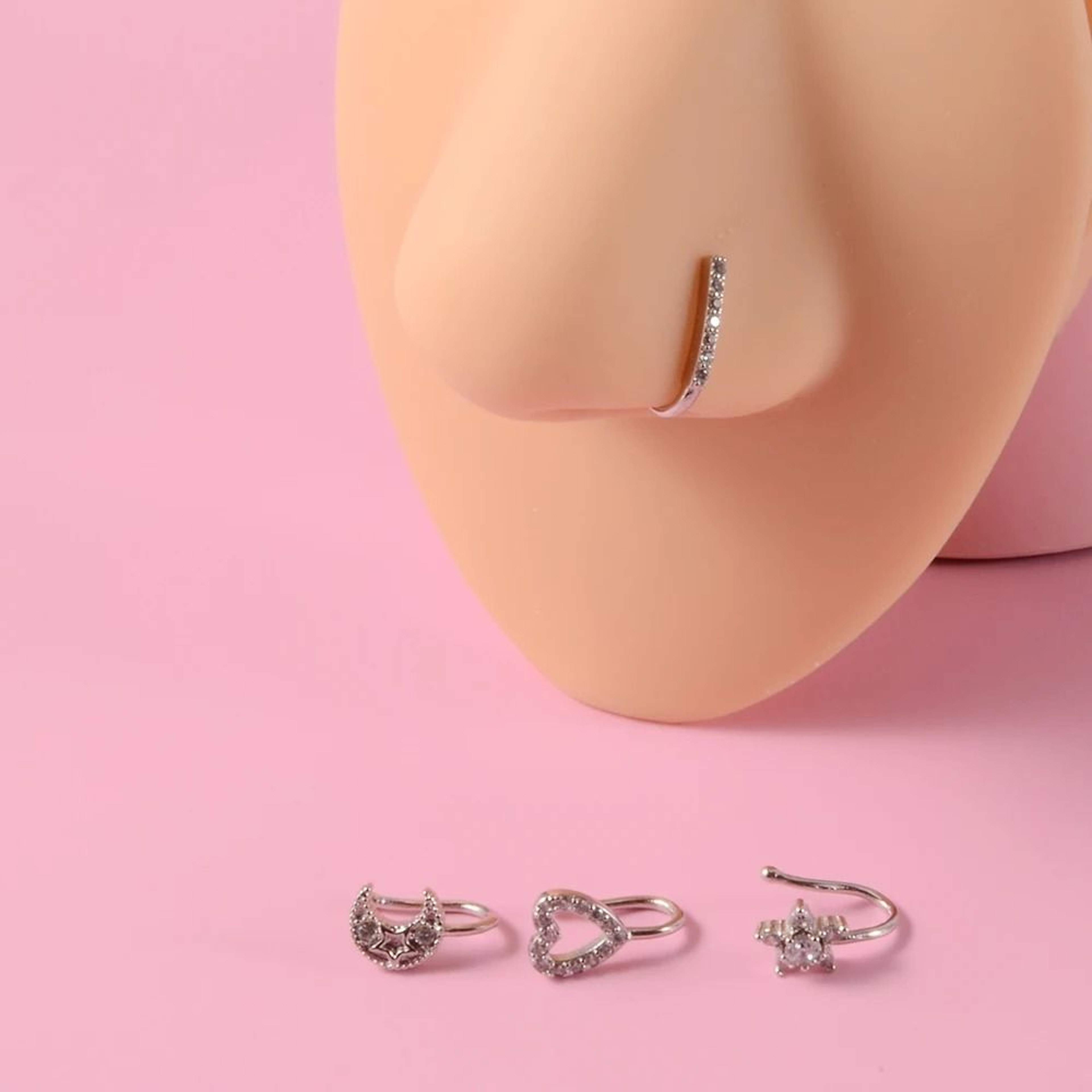 ClipOn 316L Surgical Steel Faux Septum And Nose Ring Hoop 4