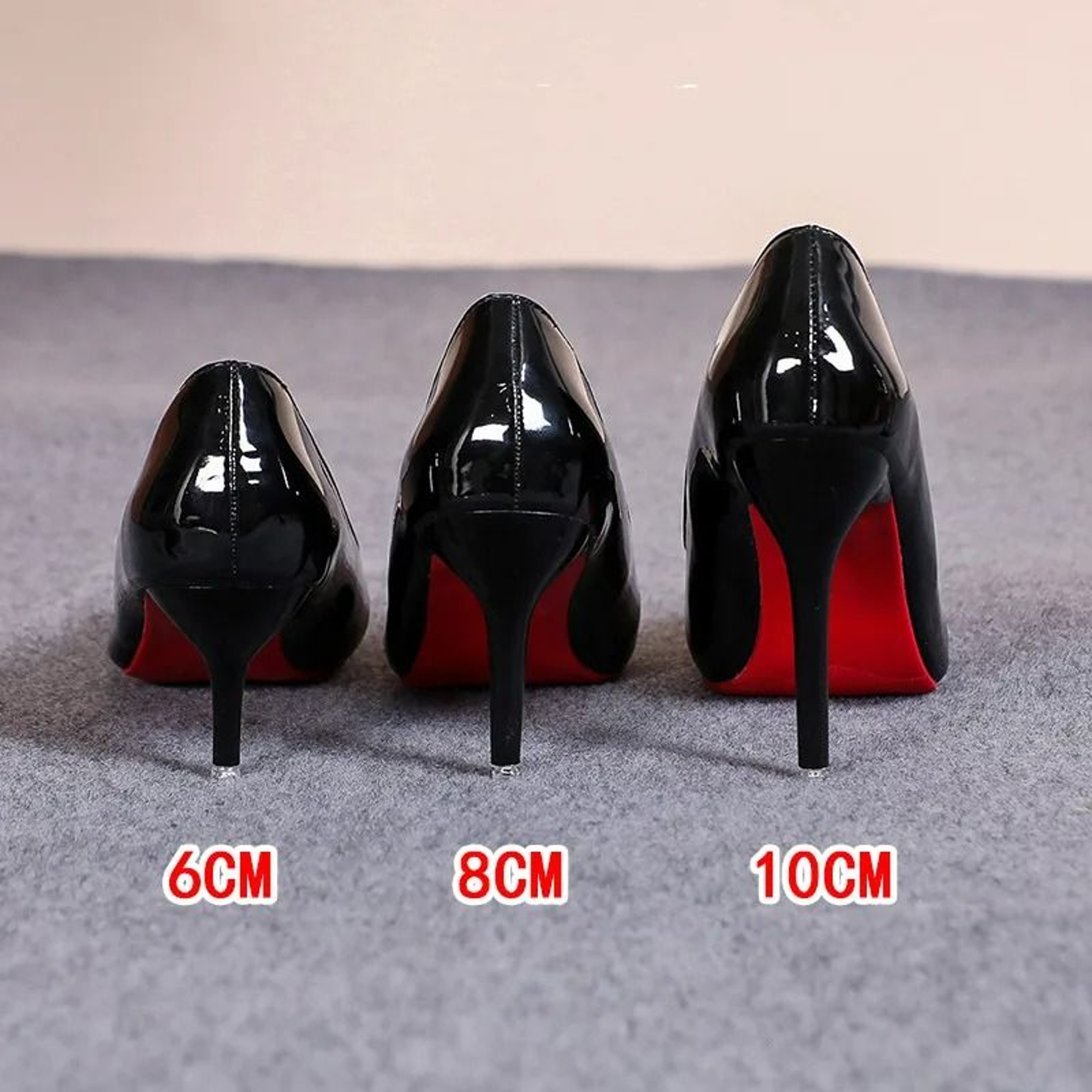 Classic Red Sole Pointed Toe Black Patent Leather Stiletto Pumps 1