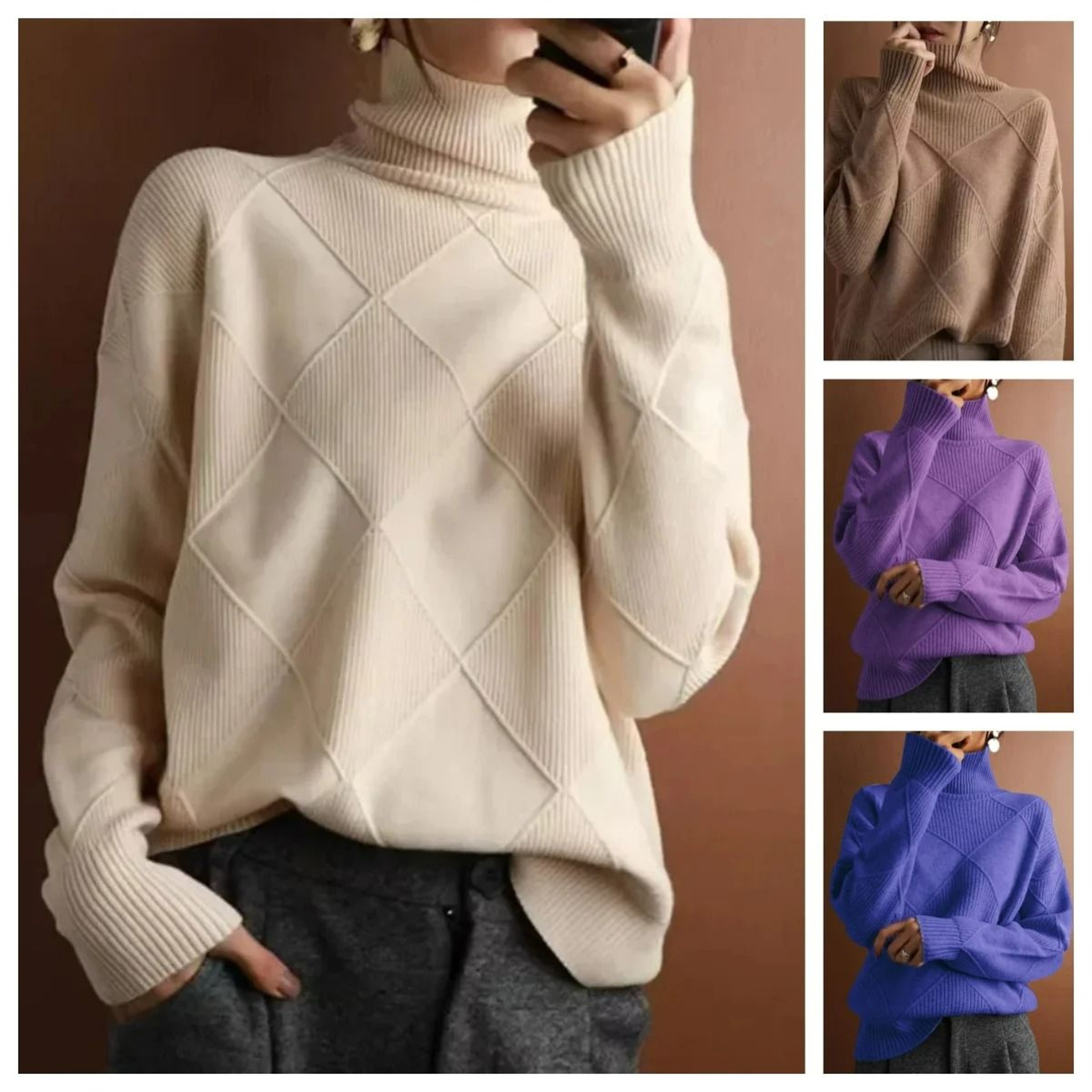 UltraSoft HighNeck Cashmere Knit Pullover Sweater 0