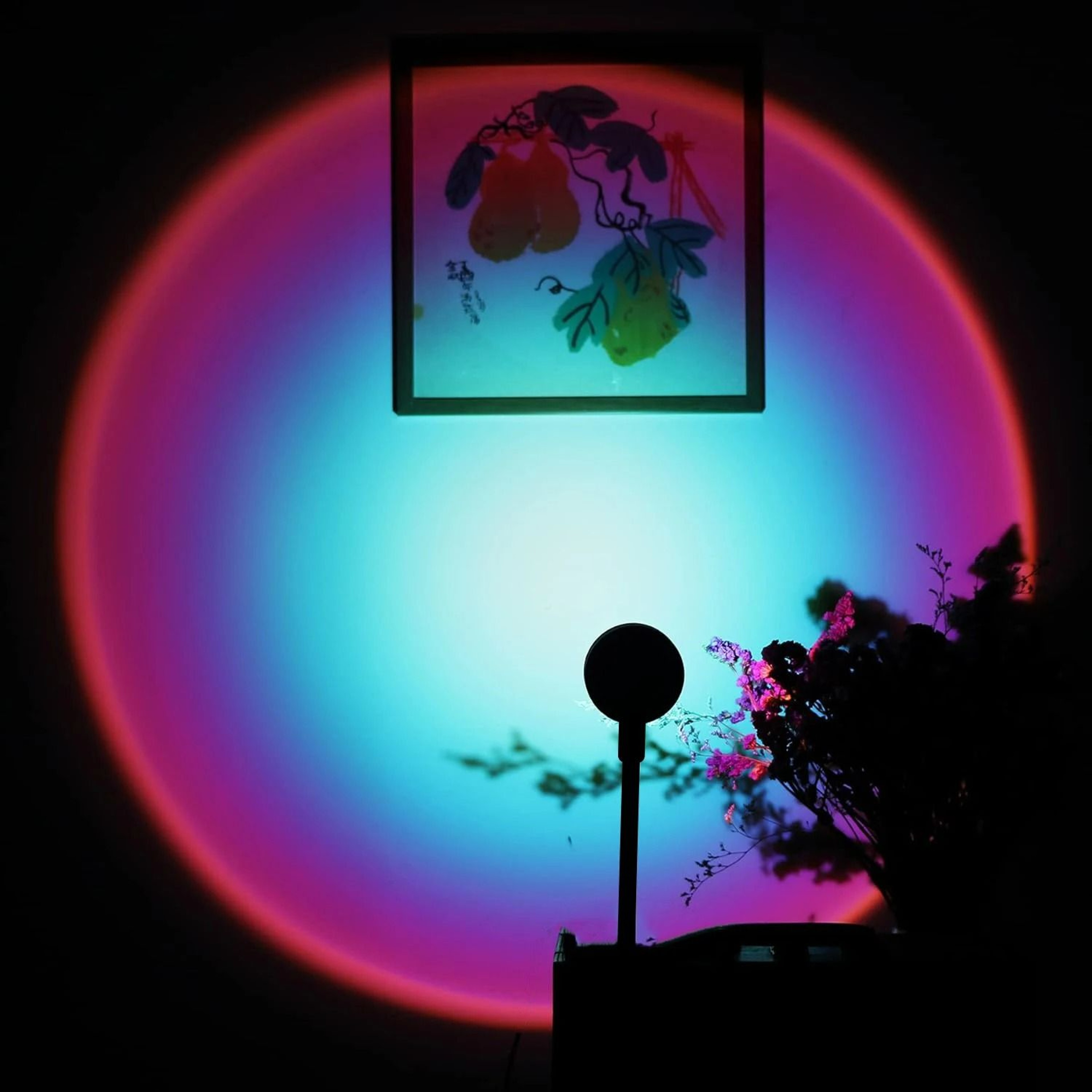 MultiAngle Rotatable USB Rainbow  Sunset Atmosphere Projection Lamp 4