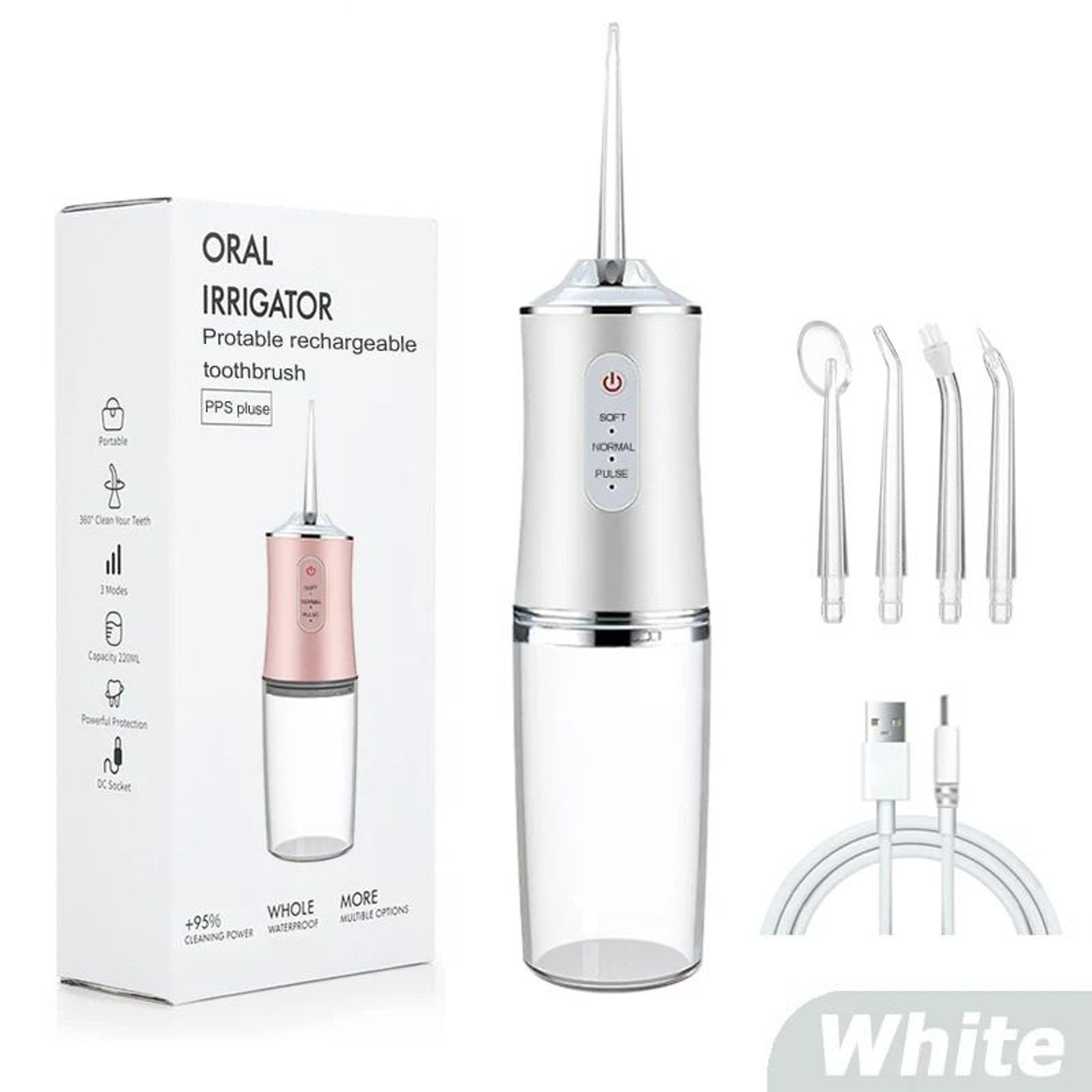 Portable USB Rechargeable Water Dental Flosser  Oral Irrigator 7
