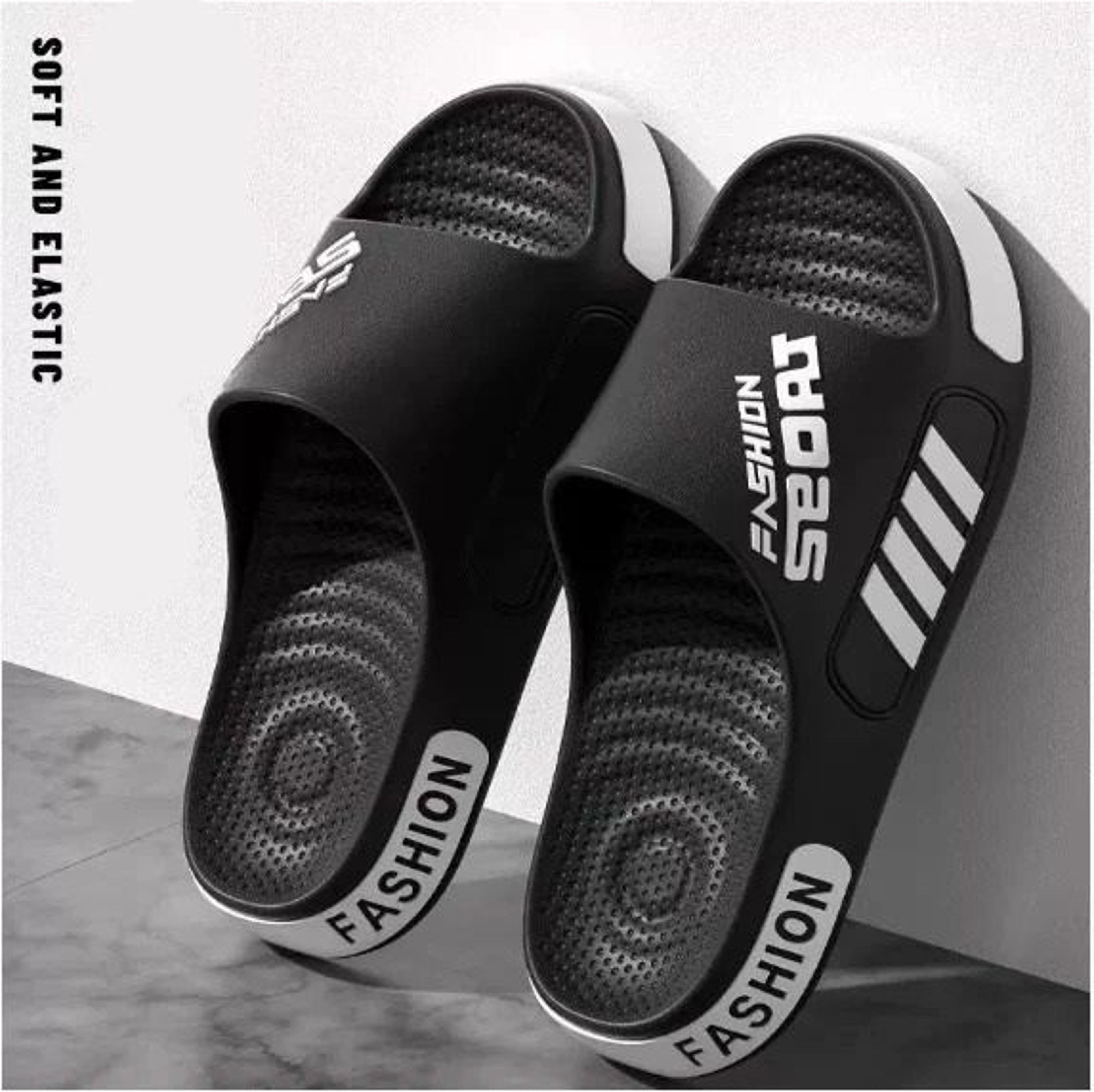 UltraLight OpenToe Casual Slides  Summer Flat Sole Slippers 9