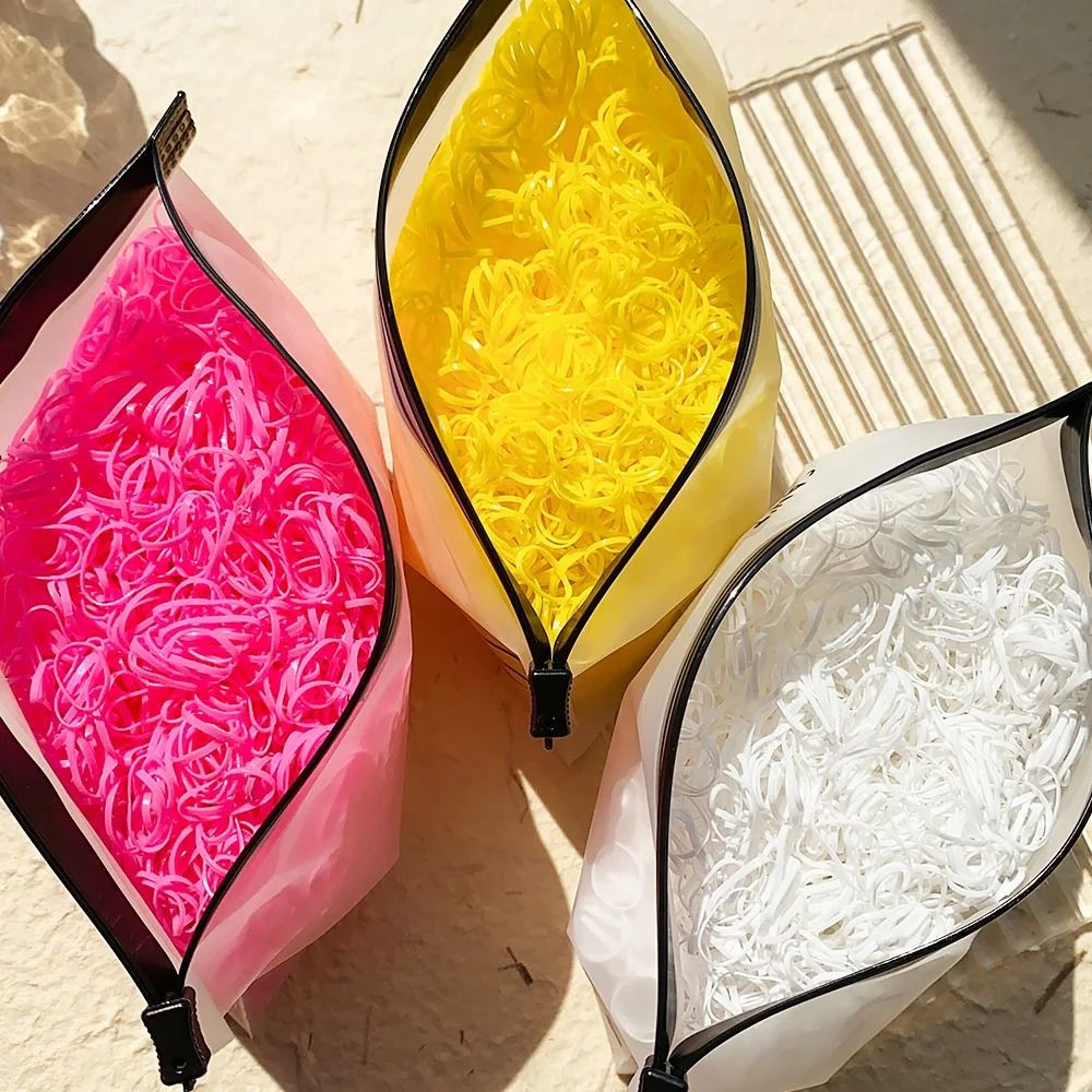 Colorful Seamless Elastic Mini Hair Ties  Ponytail Bands Set 4