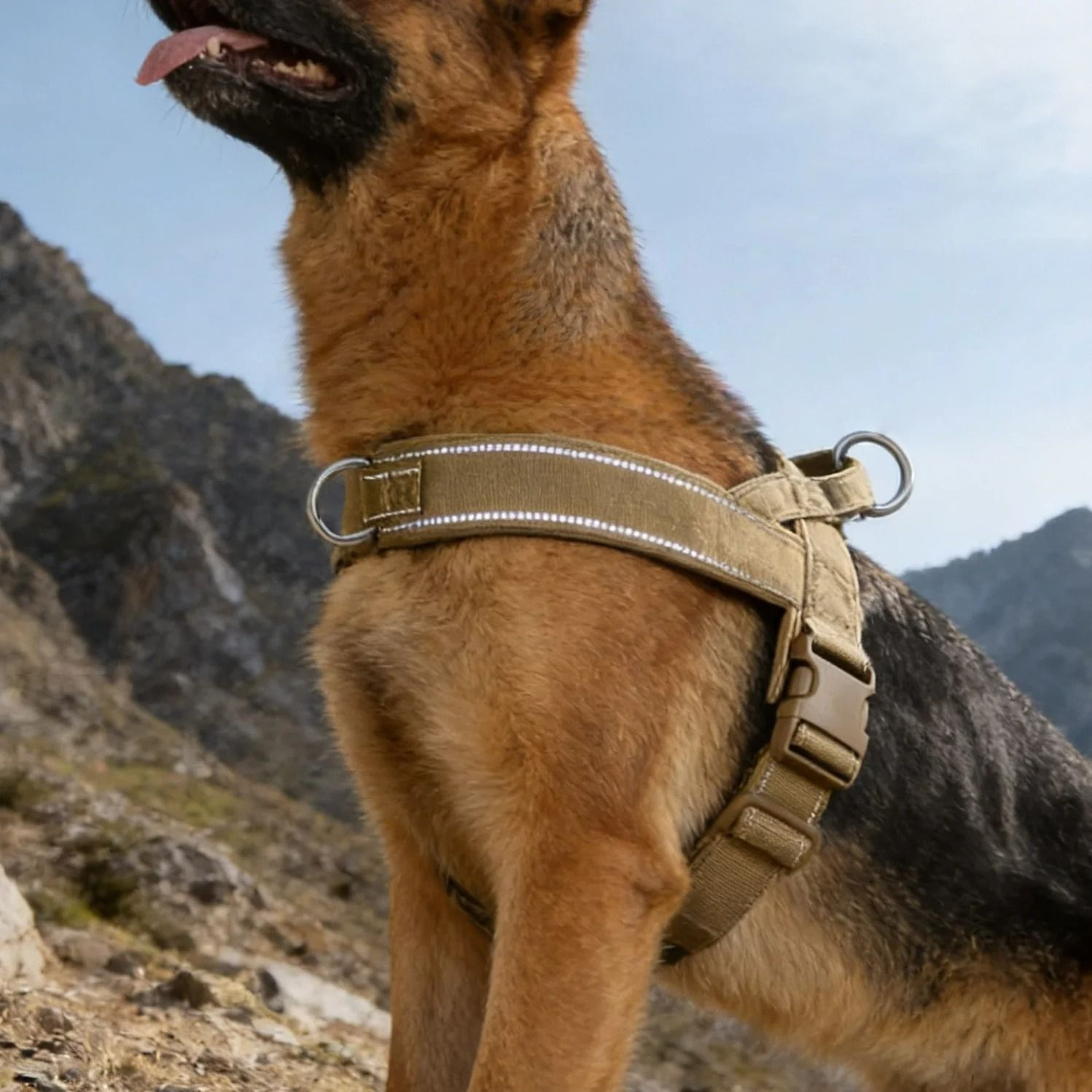 HeavyDuty Tactical NoPull Dog Harness  Reflective Control Vest 0