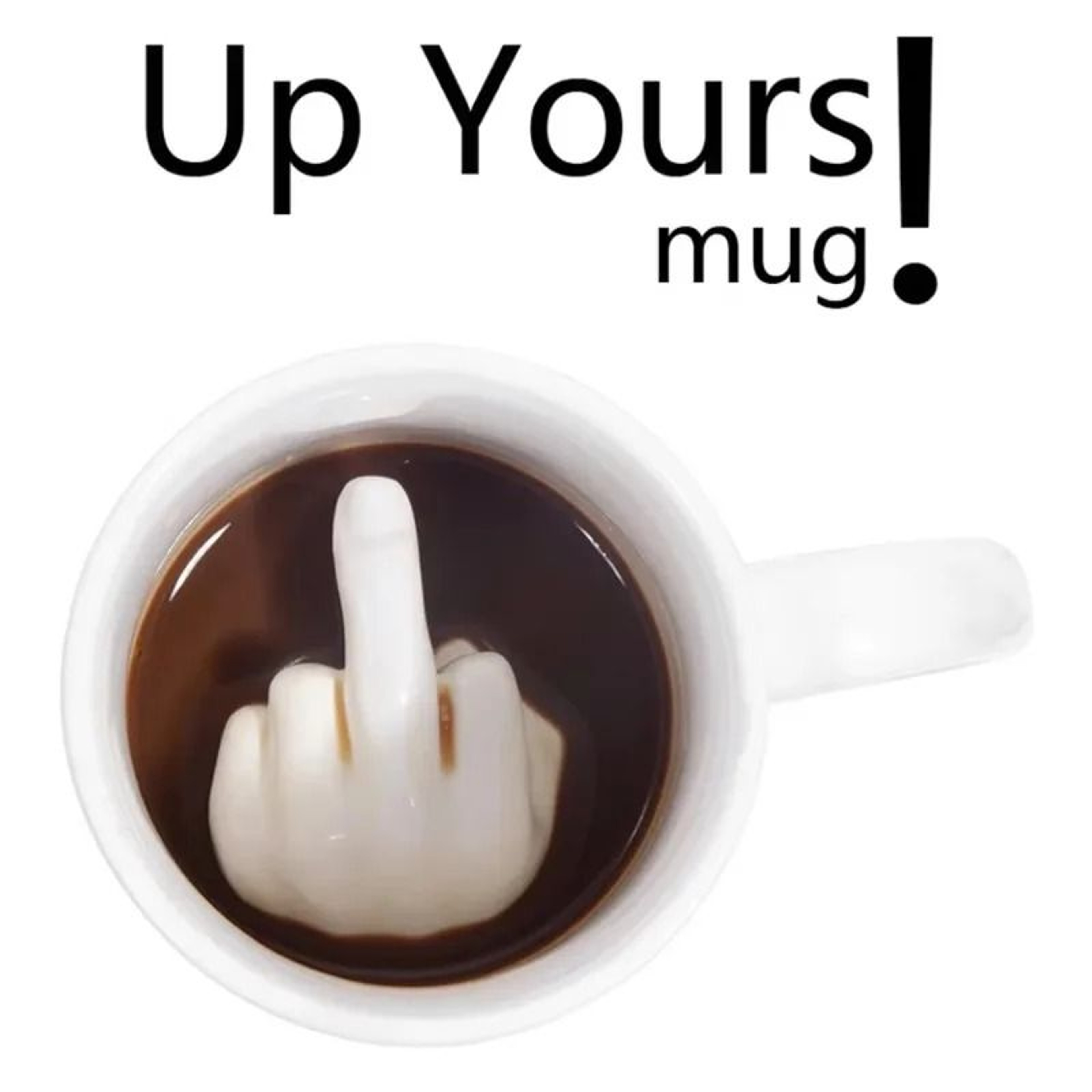 Creative Middle Finger Ceramic Mug  Novelty Funny Gag Coffee Cup 2