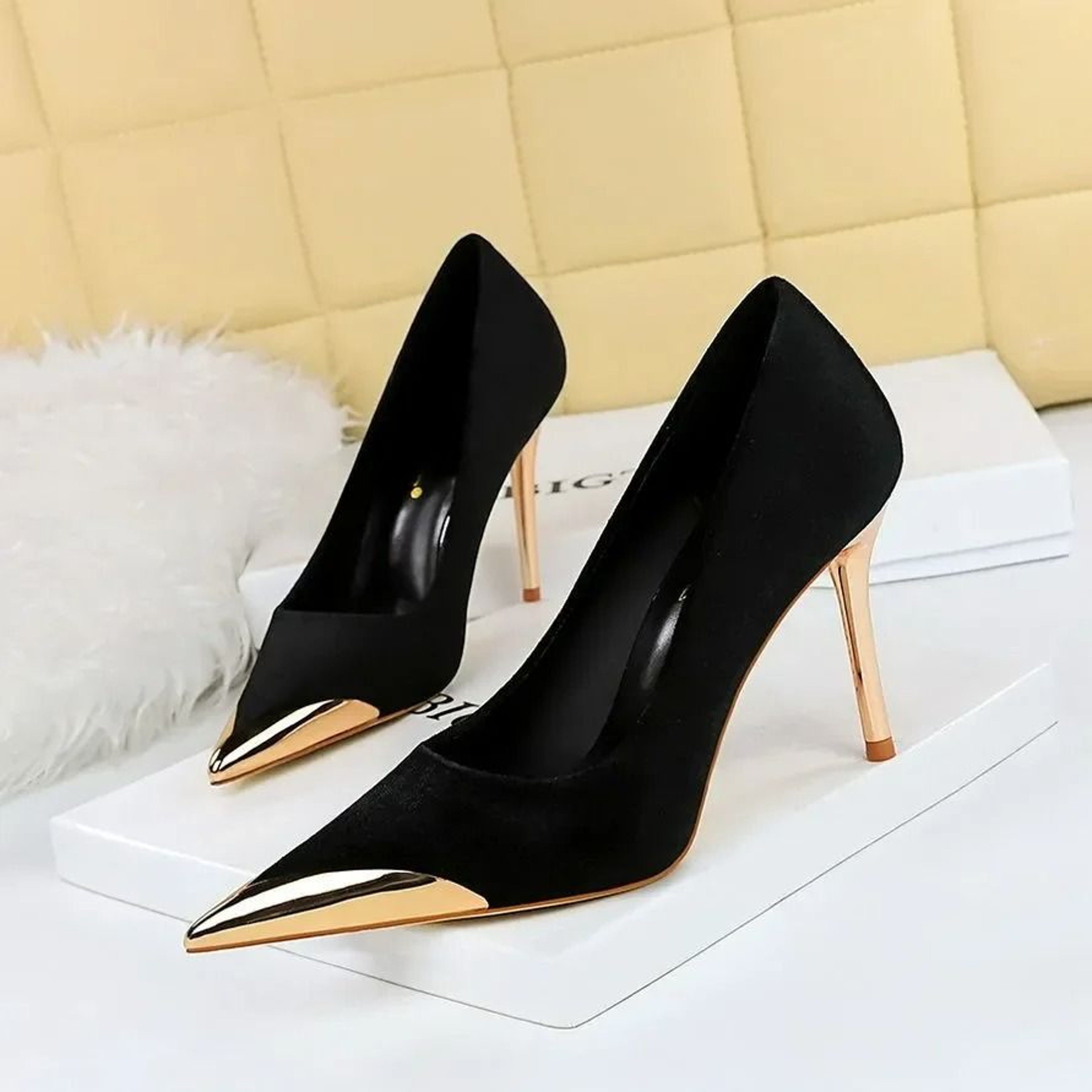 Classic Womens PointedToe Black Stiletto Pumps  Comfortable HighHeel Dress Shoes 0