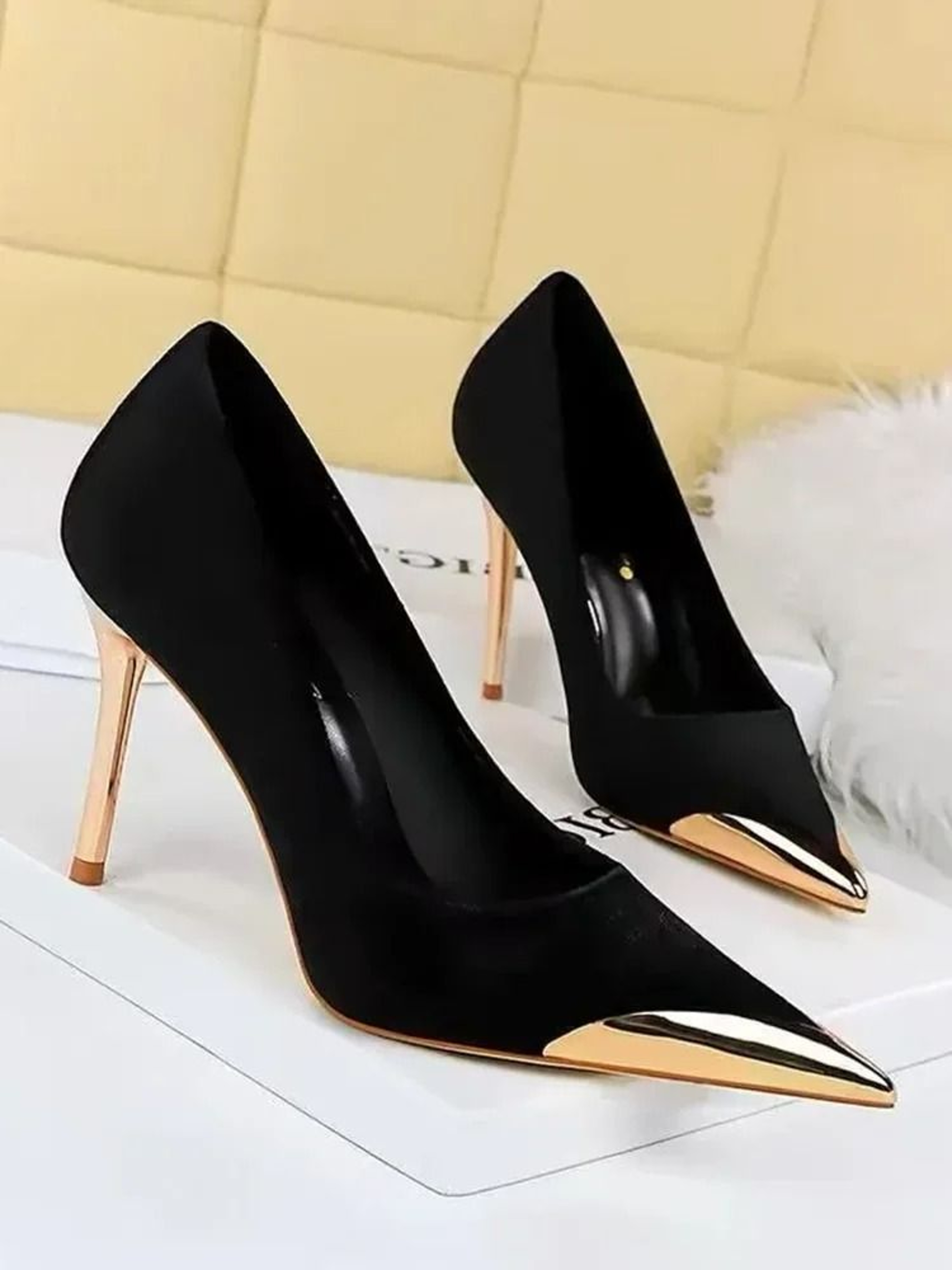 Classic Womens PointedToe Black Stiletto Pumps  Comfortable HighHeel Dress Shoes 5
