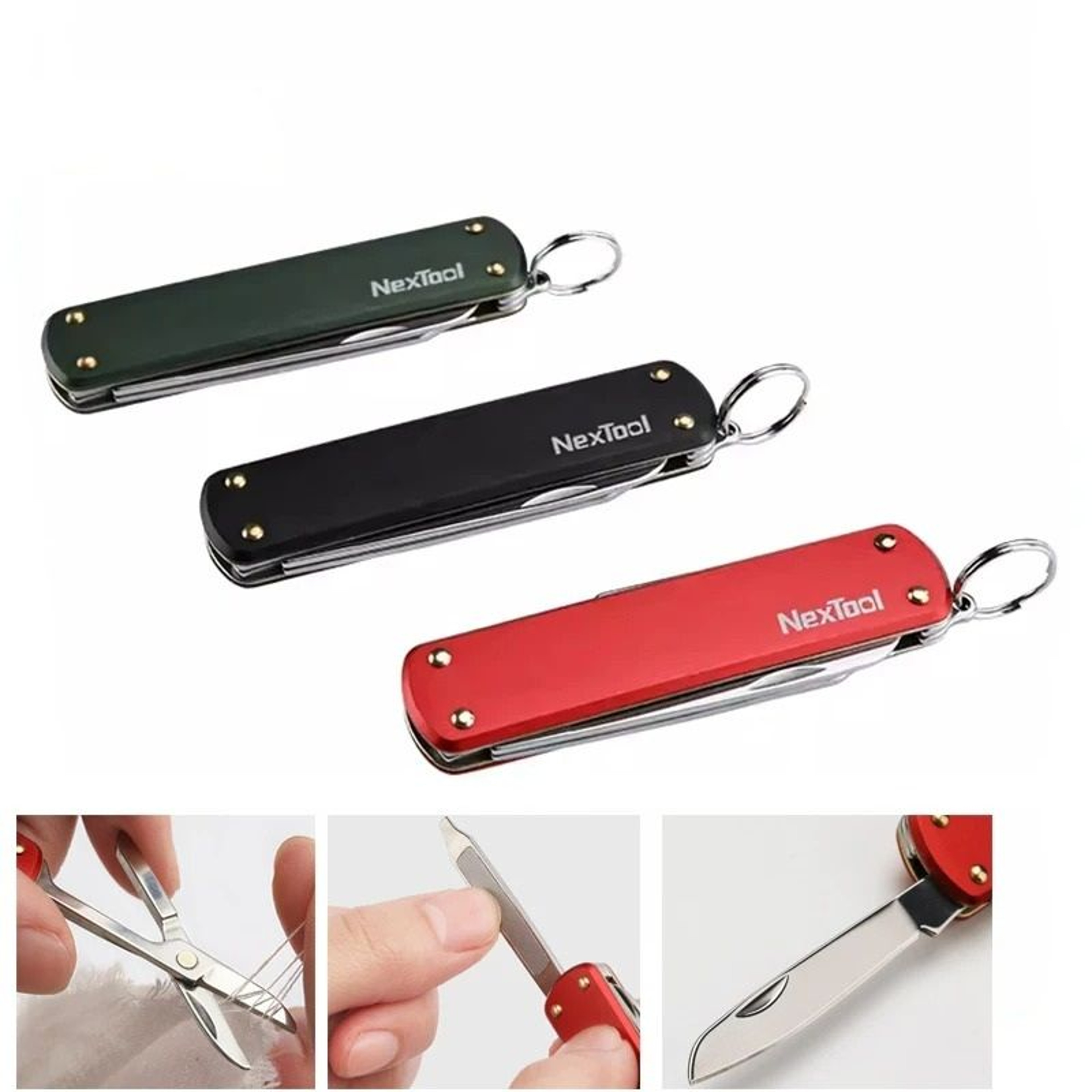 Multipurpose Mini EDC Folding Multitool Keychain 0