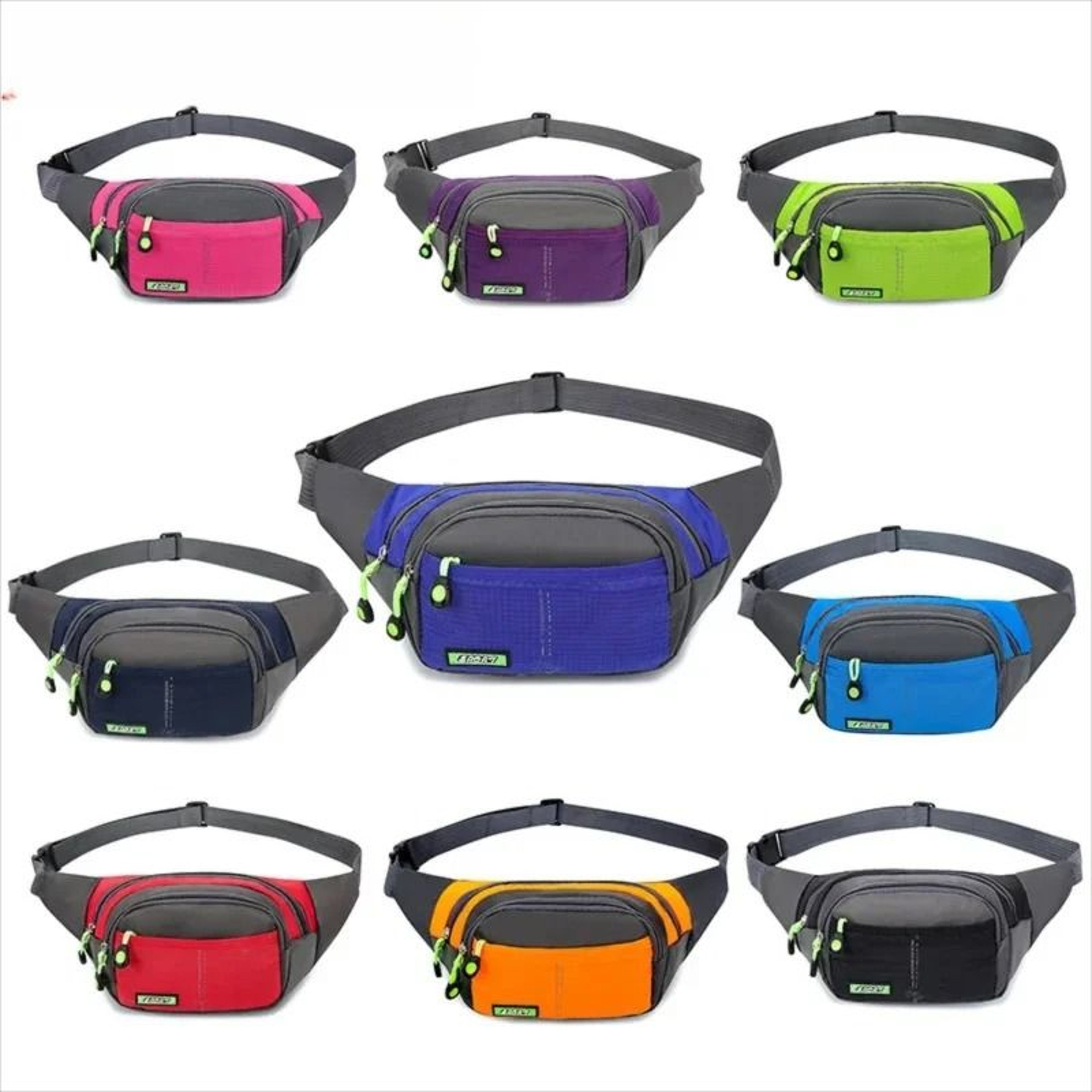 Multifunctional Waterproof Contrast Color Fanny Pack  Crossbody Chest Bag 0