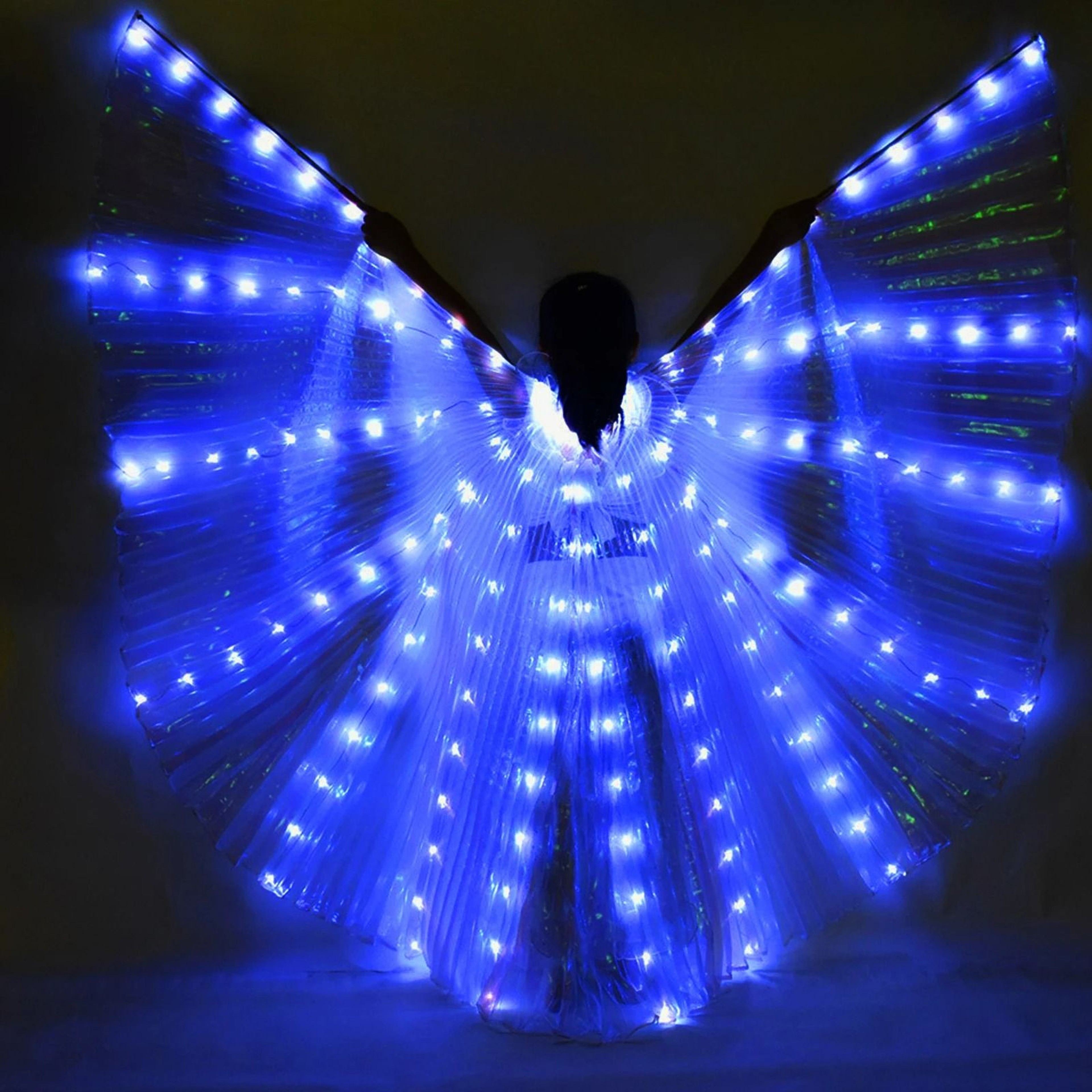 LED Light Up Isis Wings With Telescopic Sticks 4