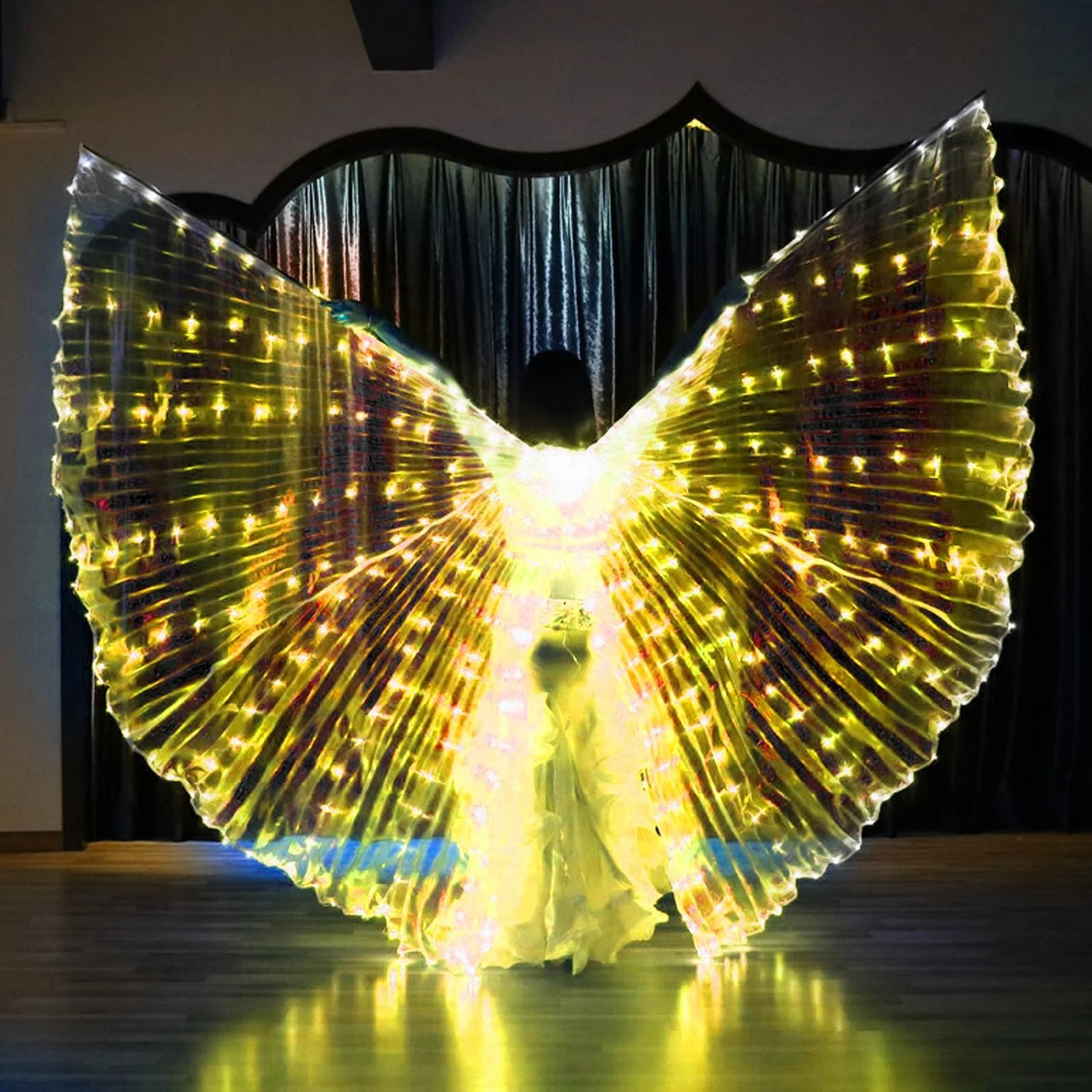 LED Light Up Isis Wings With Telescopic Sticks 1
