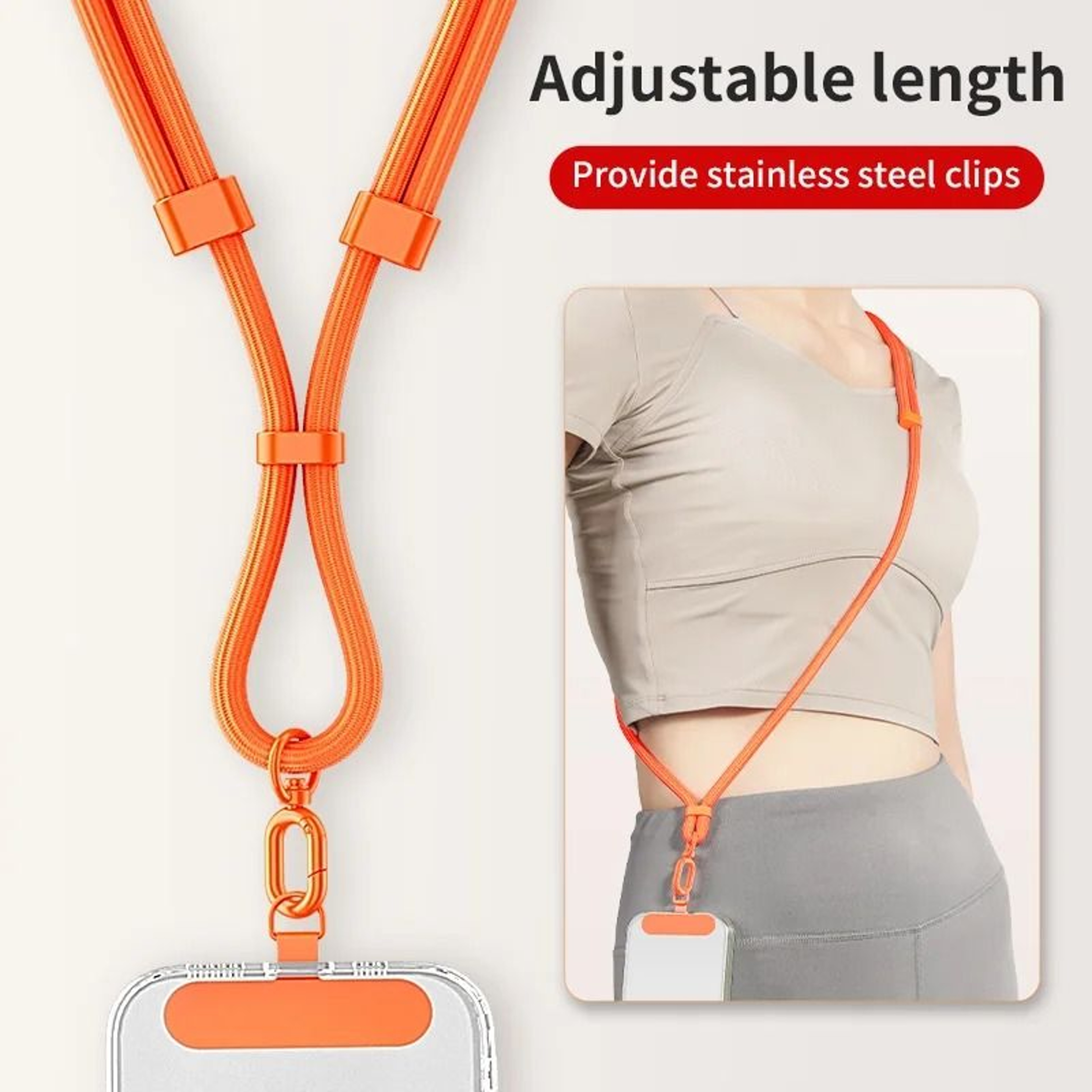 Universal Adjustable Phone Lanyard Crossbody Strap  Tether Tab 0
