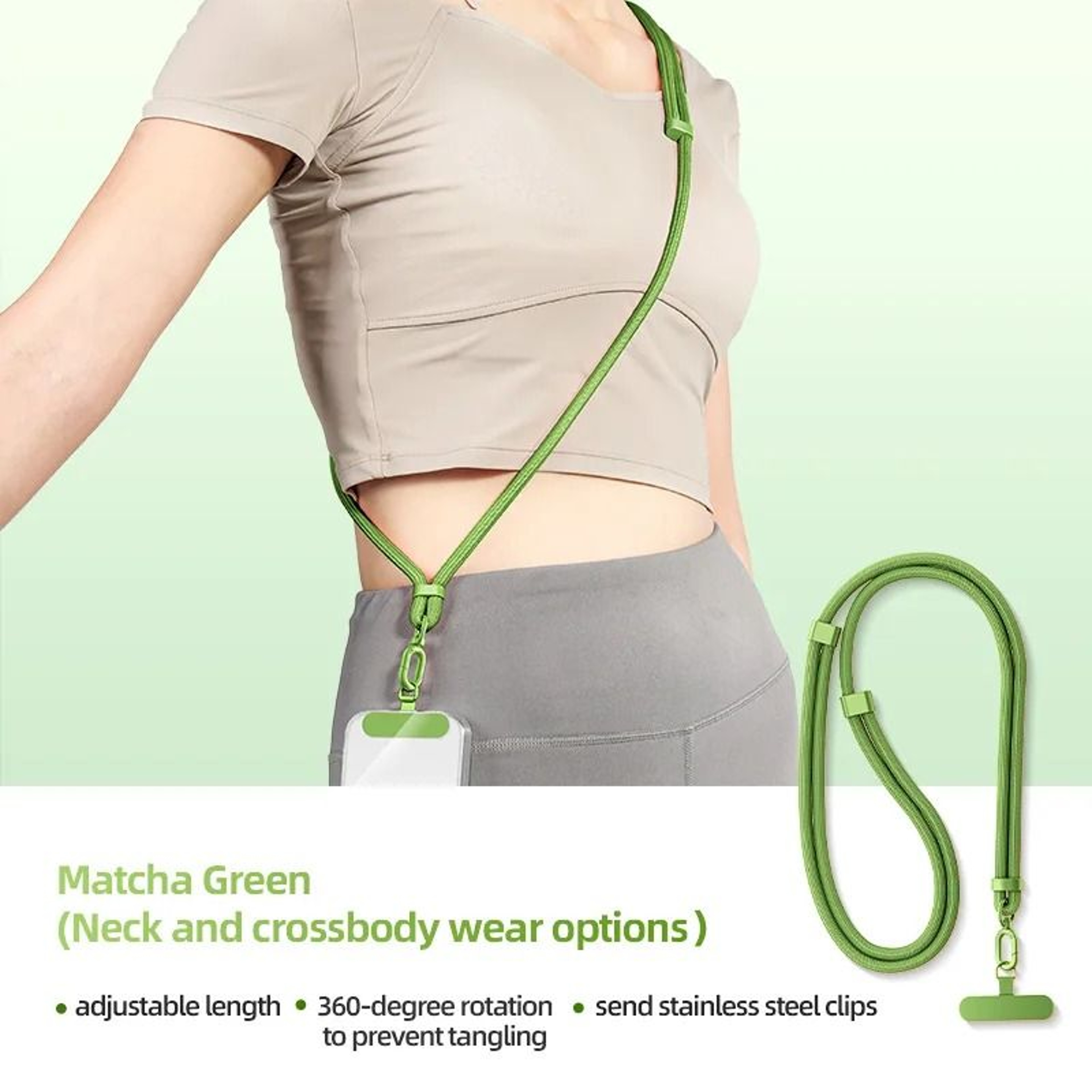 Universal Adjustable Phone Lanyard Crossbody Strap  Tether Tab 8