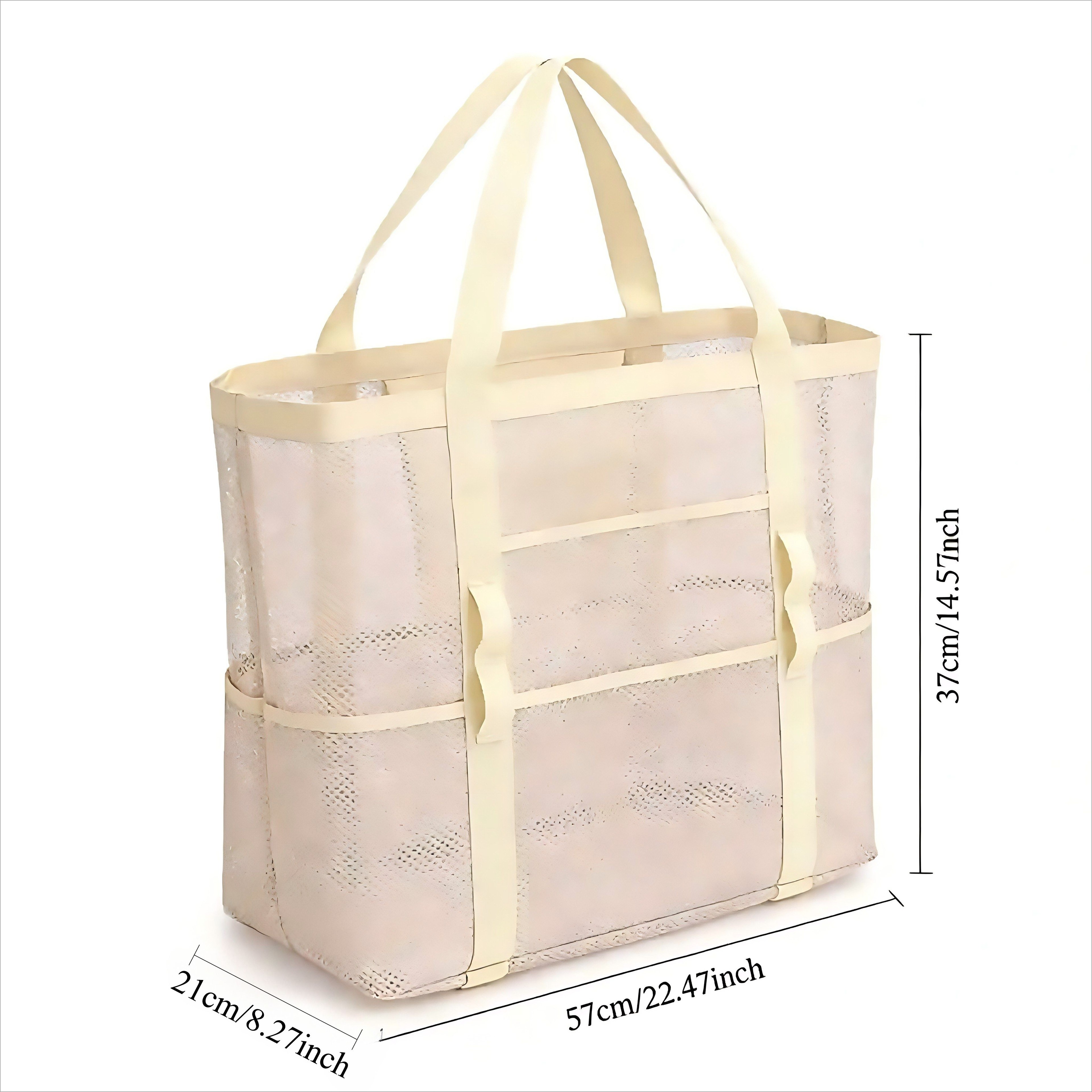 Extra Large Breathable Mesh Beach Toy Tote  Travel Shoulder Bag 9