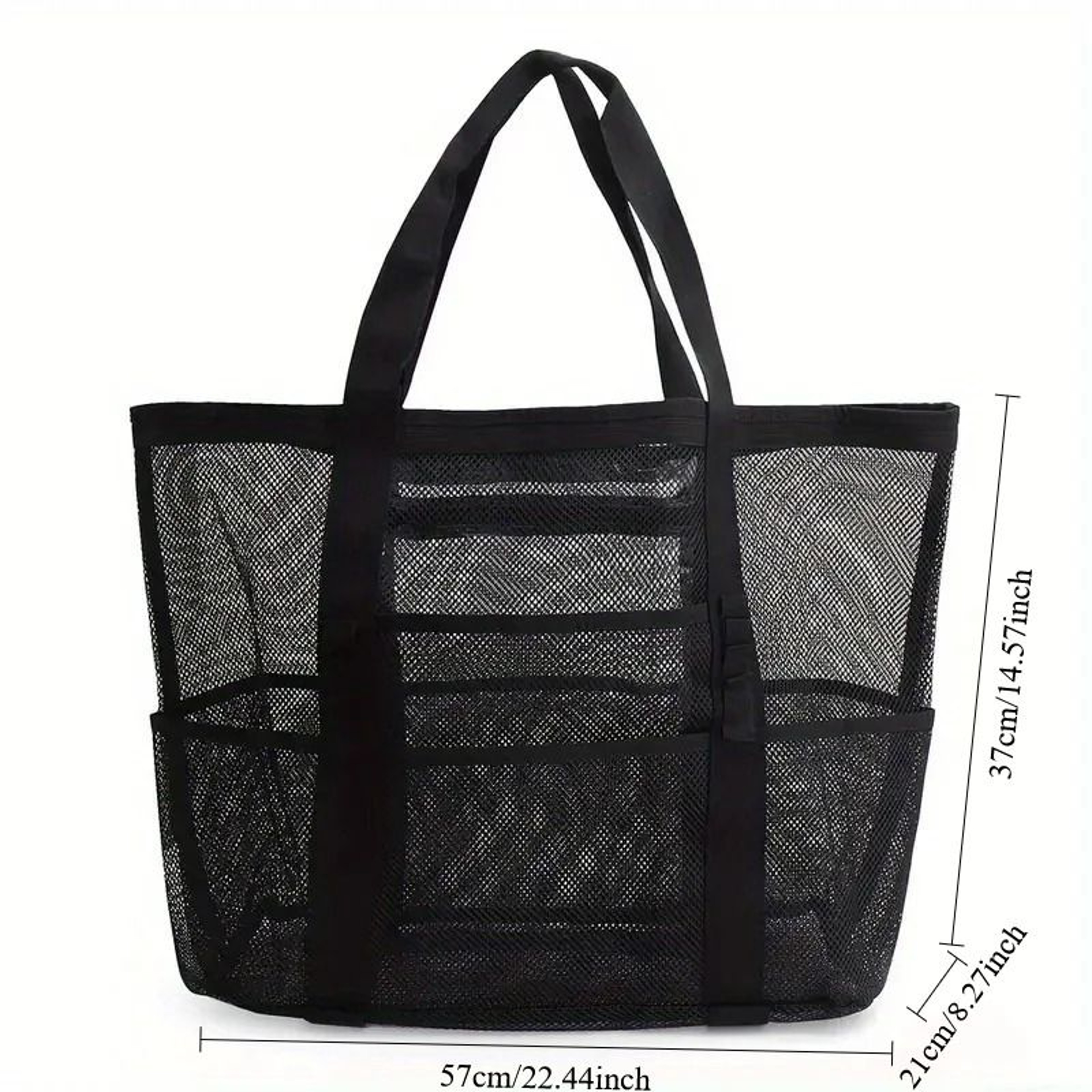 Extra Large Breathable Mesh Beach Toy Tote  Travel Shoulder Bag 7