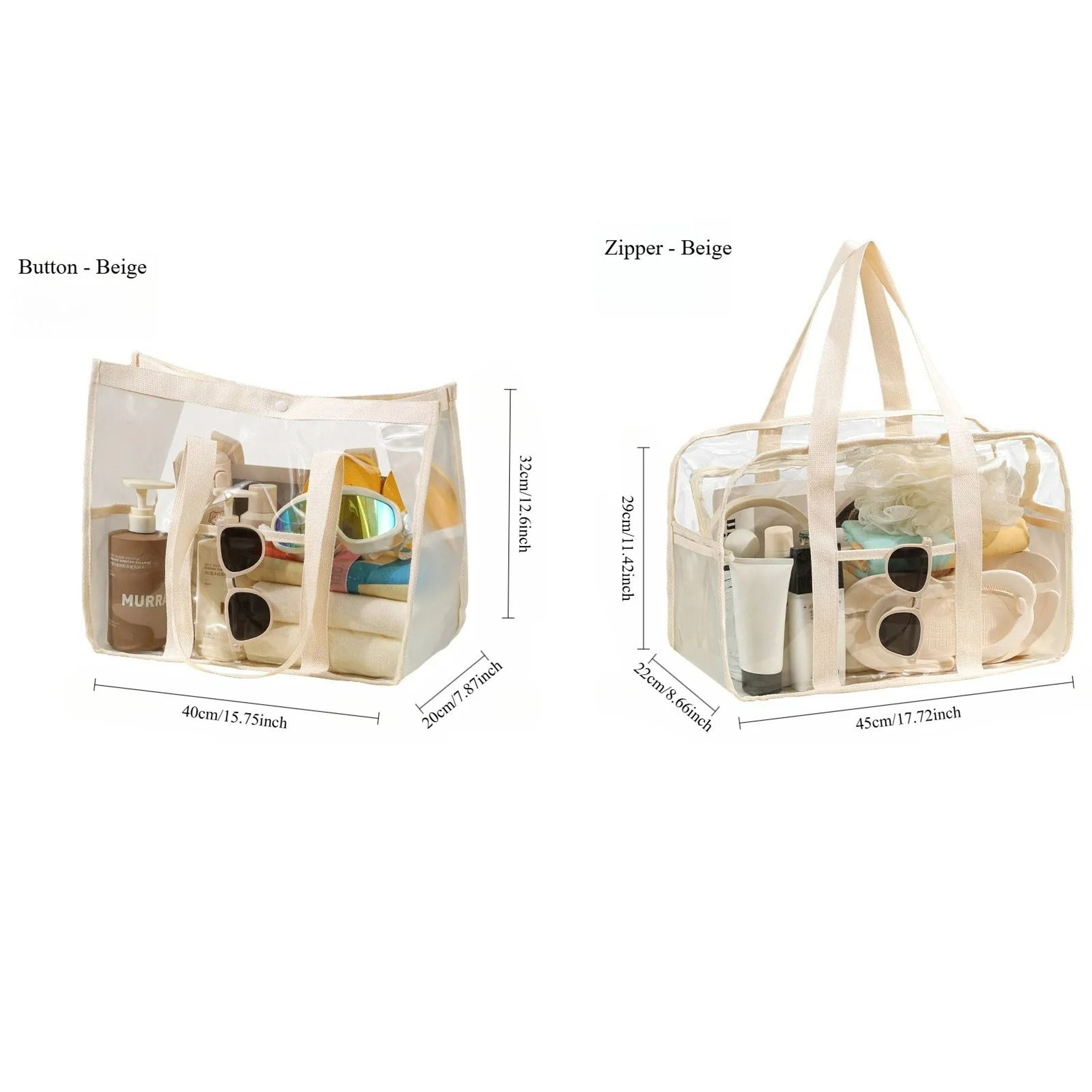 Large Clear PVC Shoulder Tote Bag  Stadium Security Handbag 9