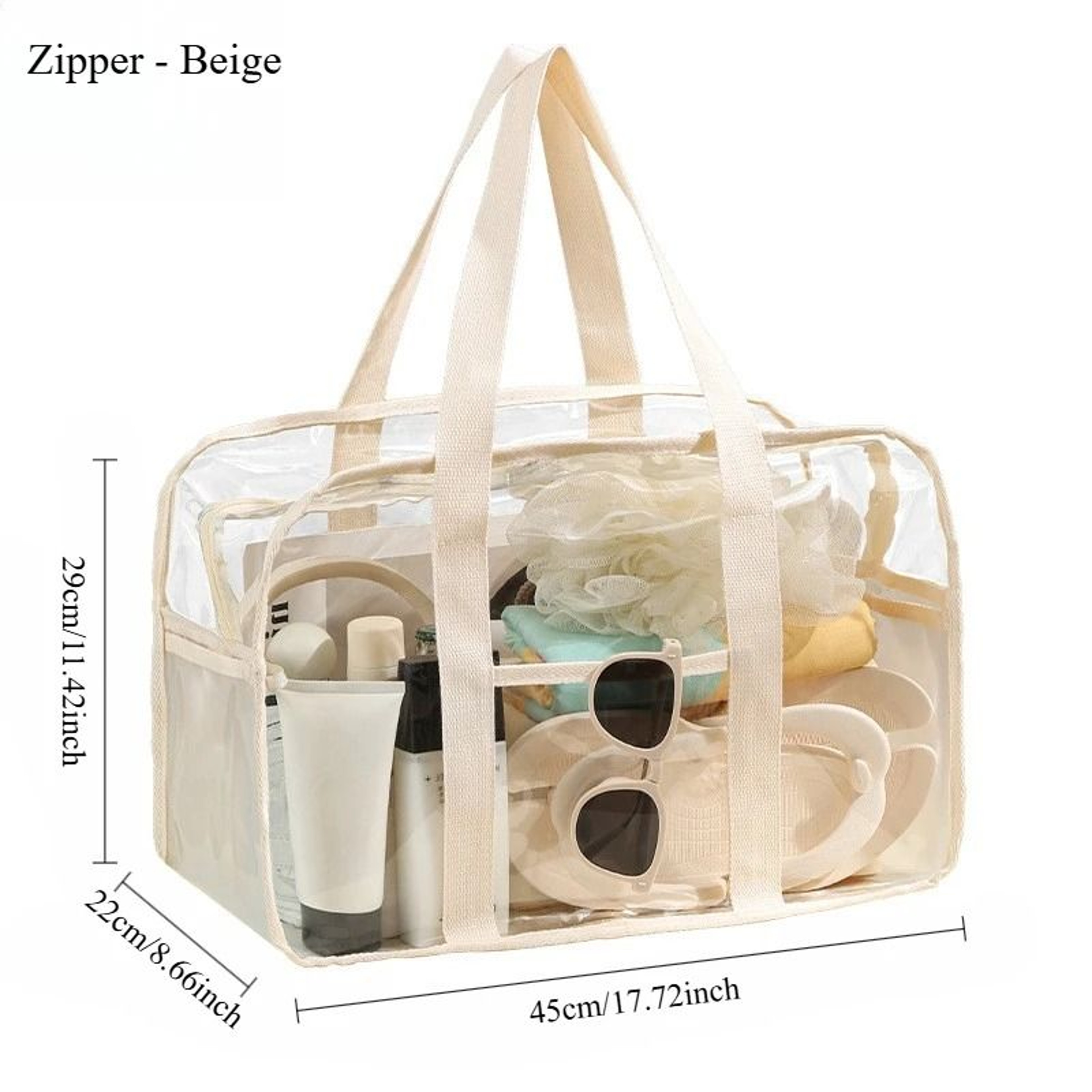Large Clear PVC Shoulder Tote Bag  Stadium Security Handbag 8