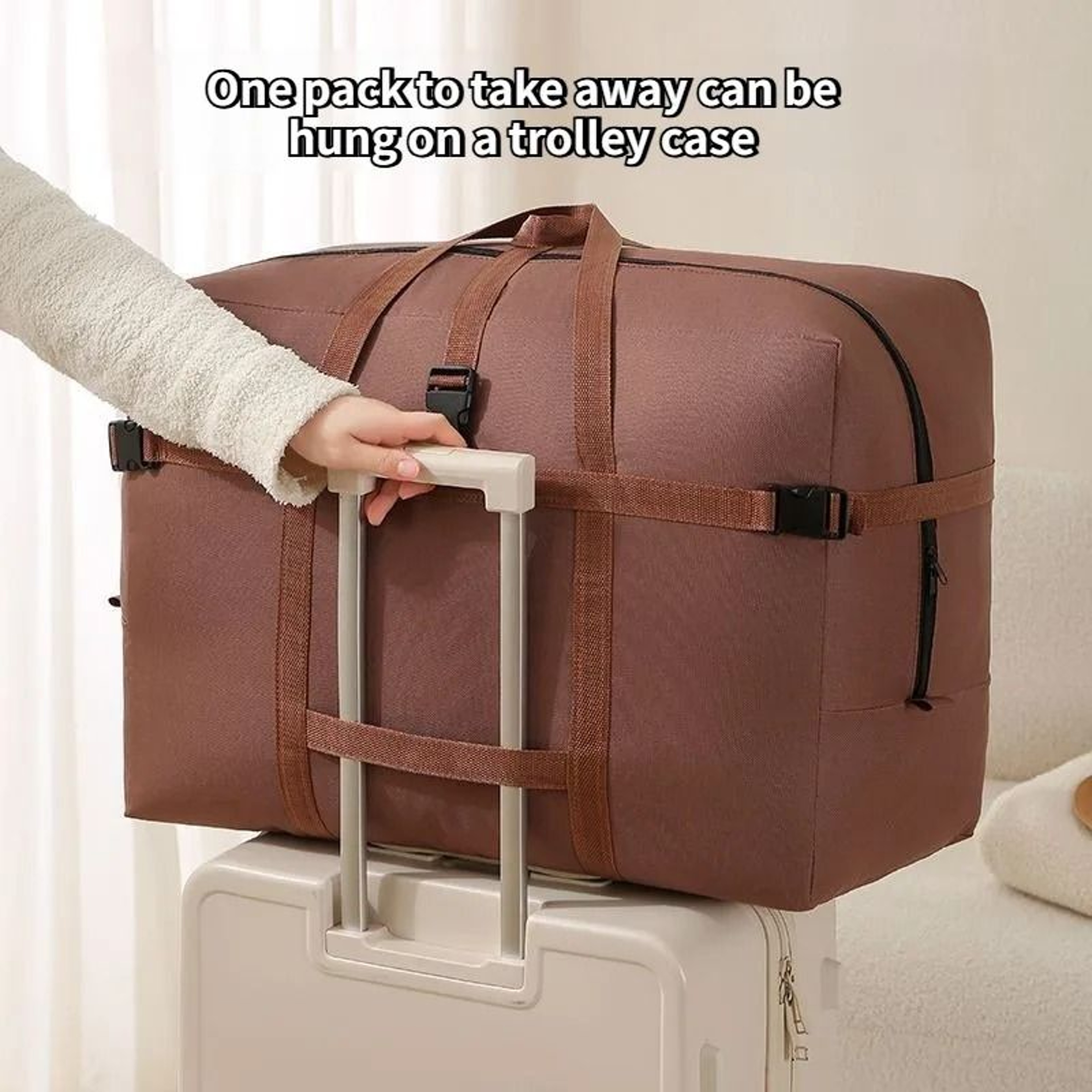 Extra Large Travel Duffel Bag With Trolley Sleeve 4