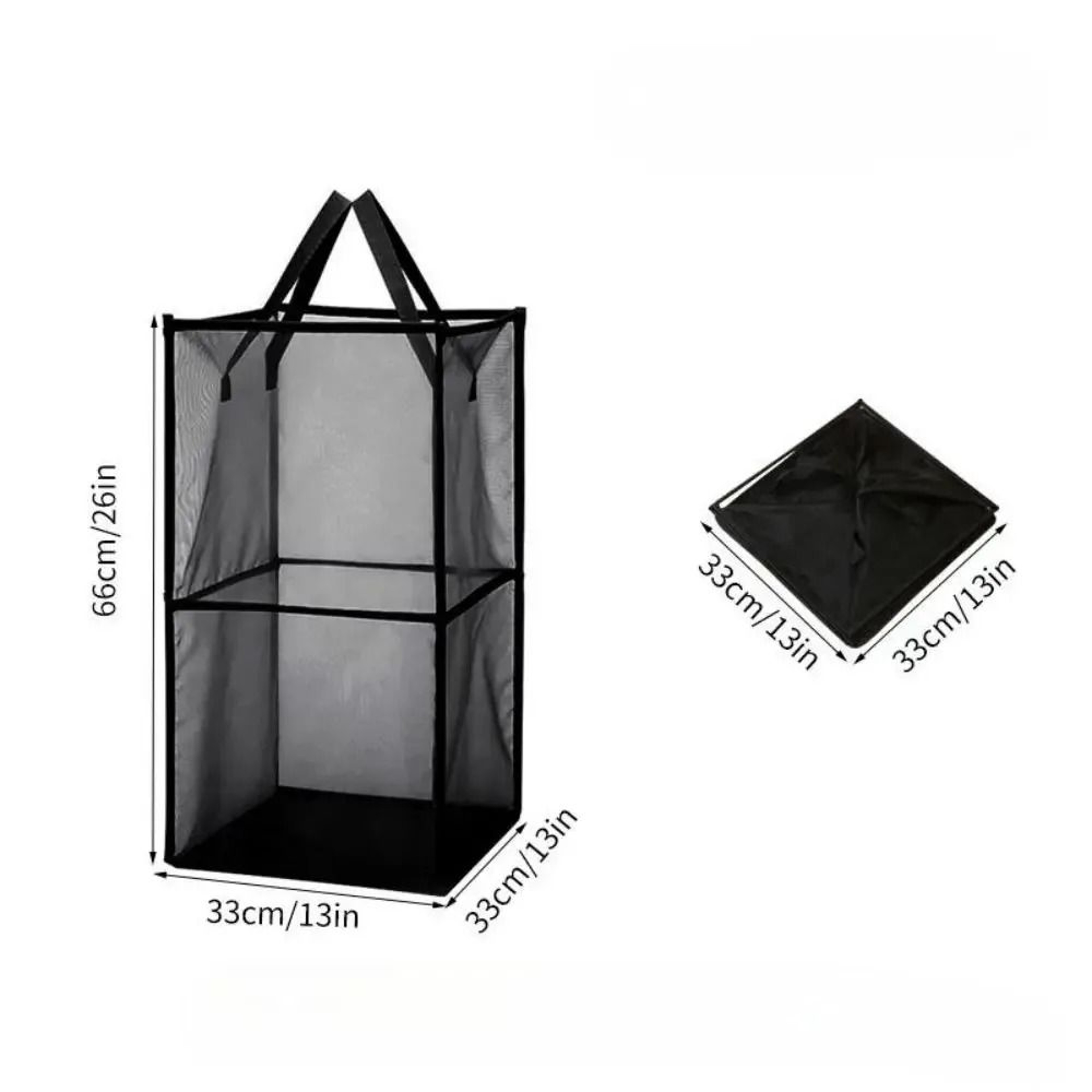 Square Foldable Breathable Mesh Laundry Hamper  Clothes Storage Basket 8