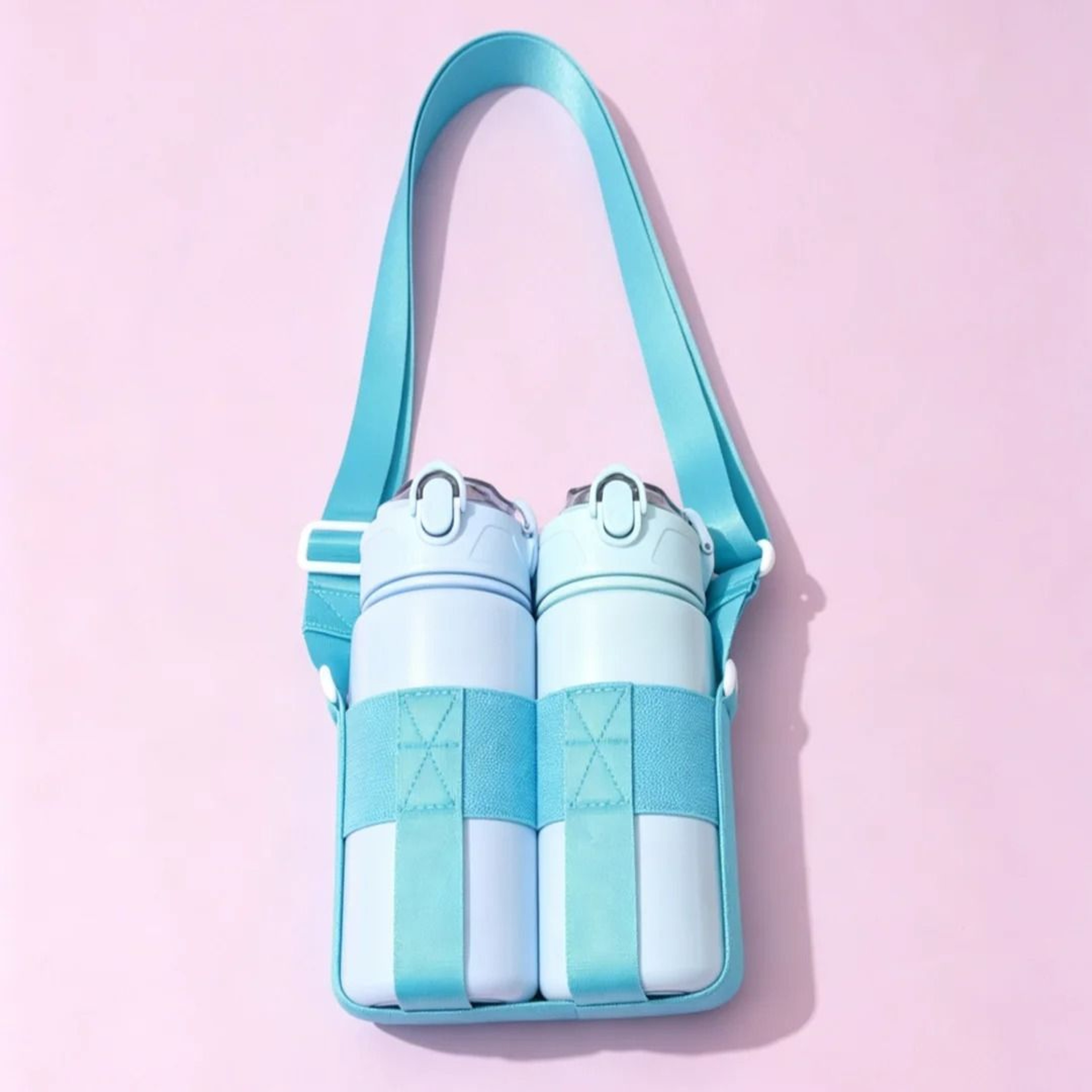 Crossbody Sling Water Bottle Carrier Bag With Adjustable Shoulder Strap 12
