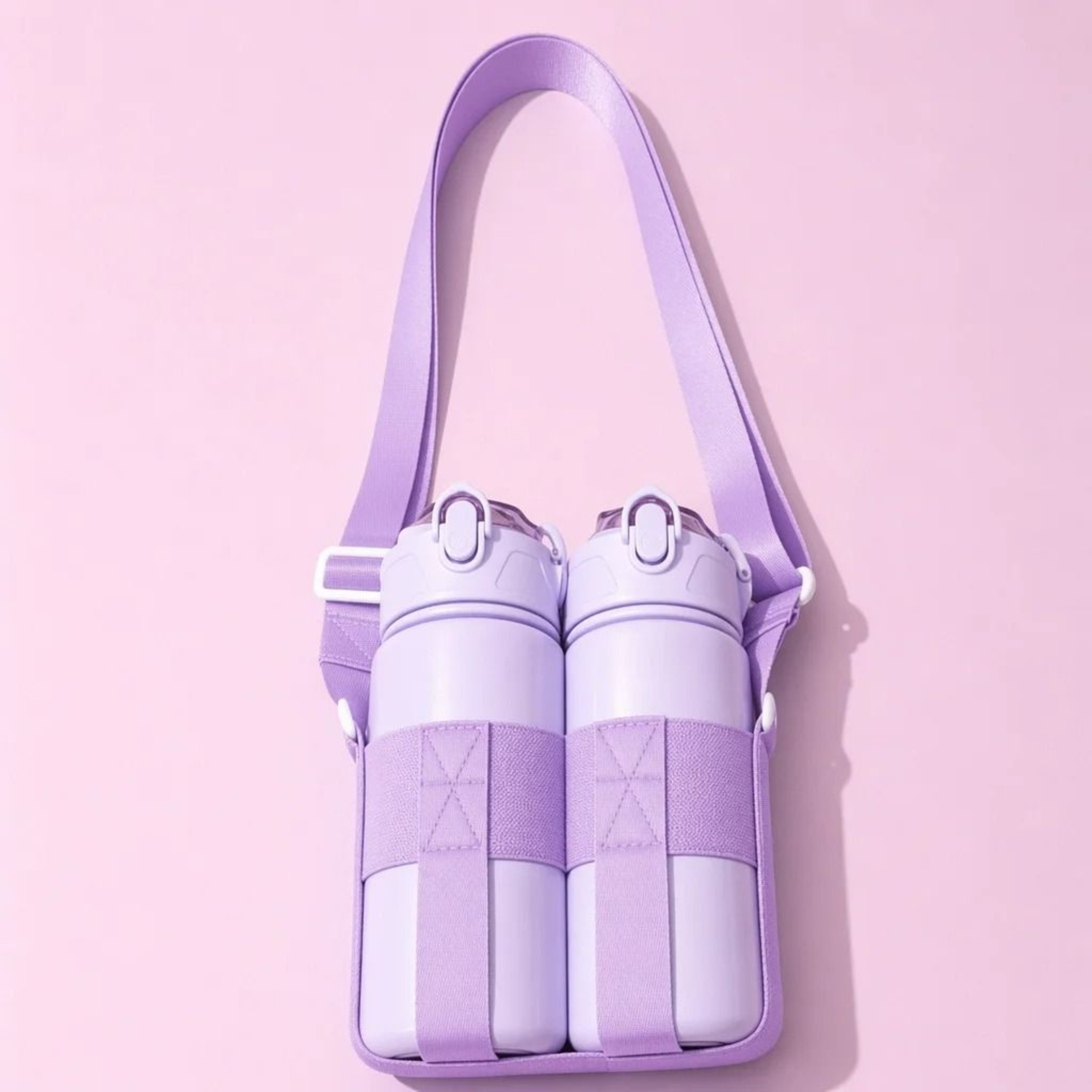 Crossbody Sling Water Bottle Carrier Bag With Adjustable Shoulder Strap 10