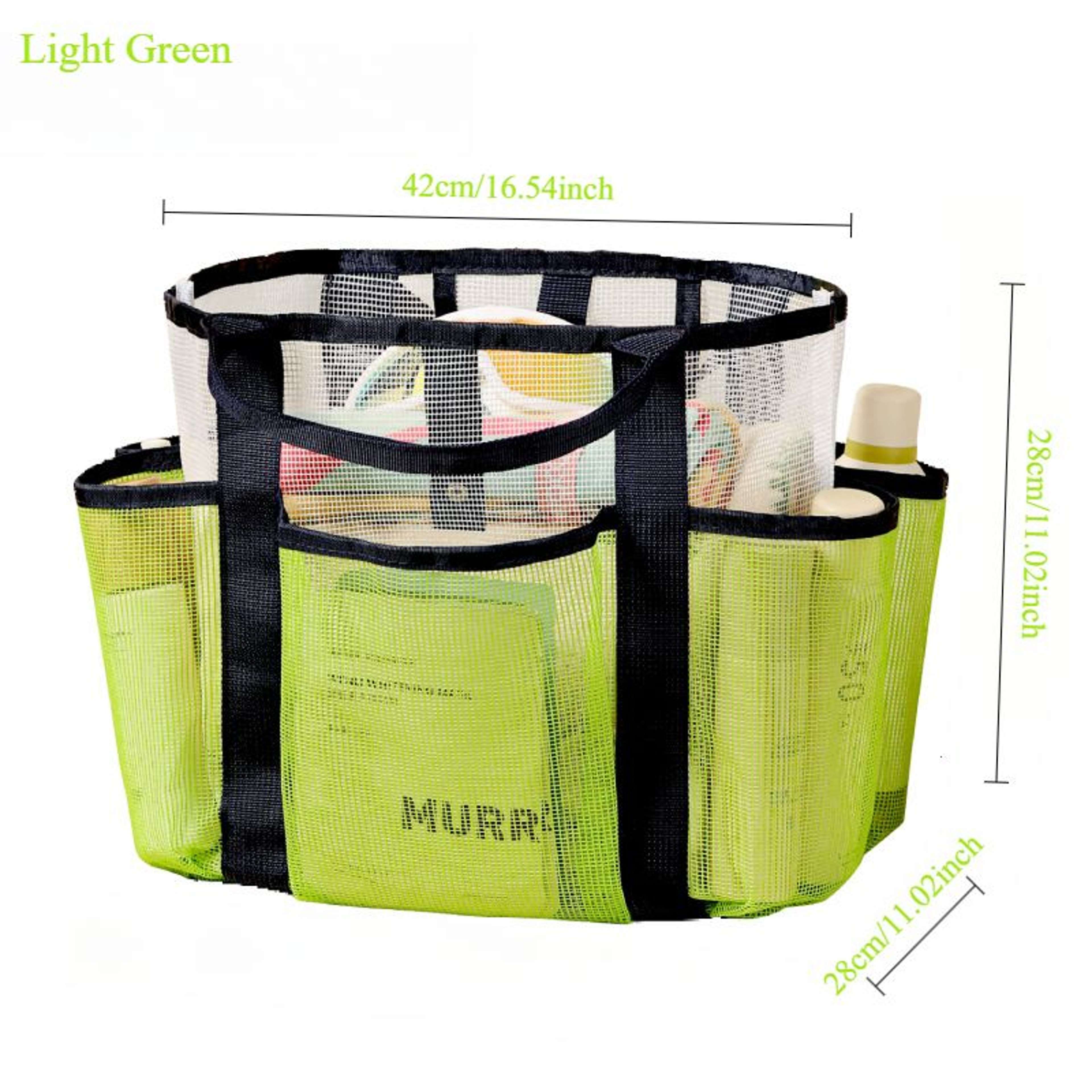 LargeCapacity MultiPocket Mesh Drainage Toiletry  Beach Bag 9