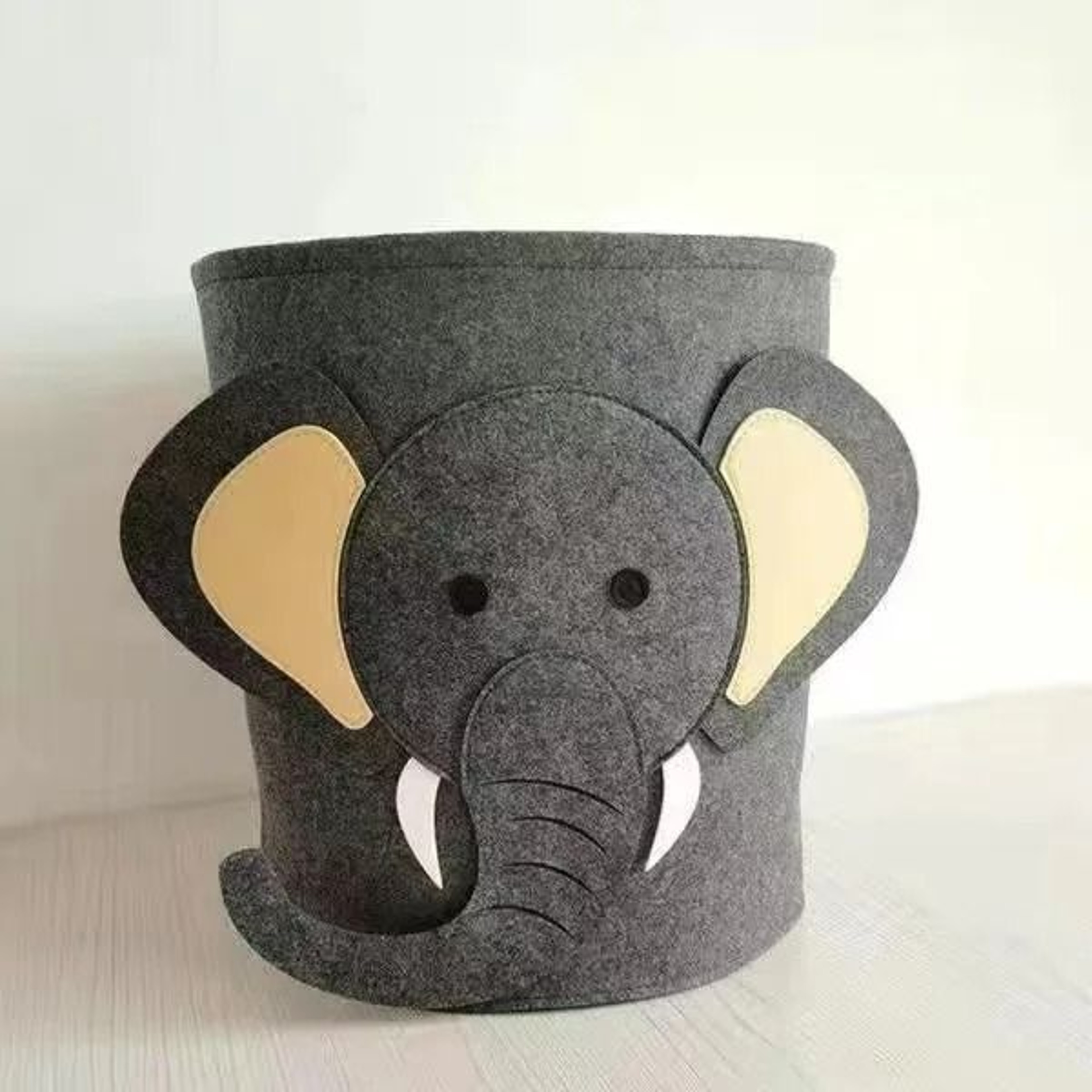 Cute Cartoon Felt Baby Storage Basket Animal Laundry Hamper Toy Organizer 6