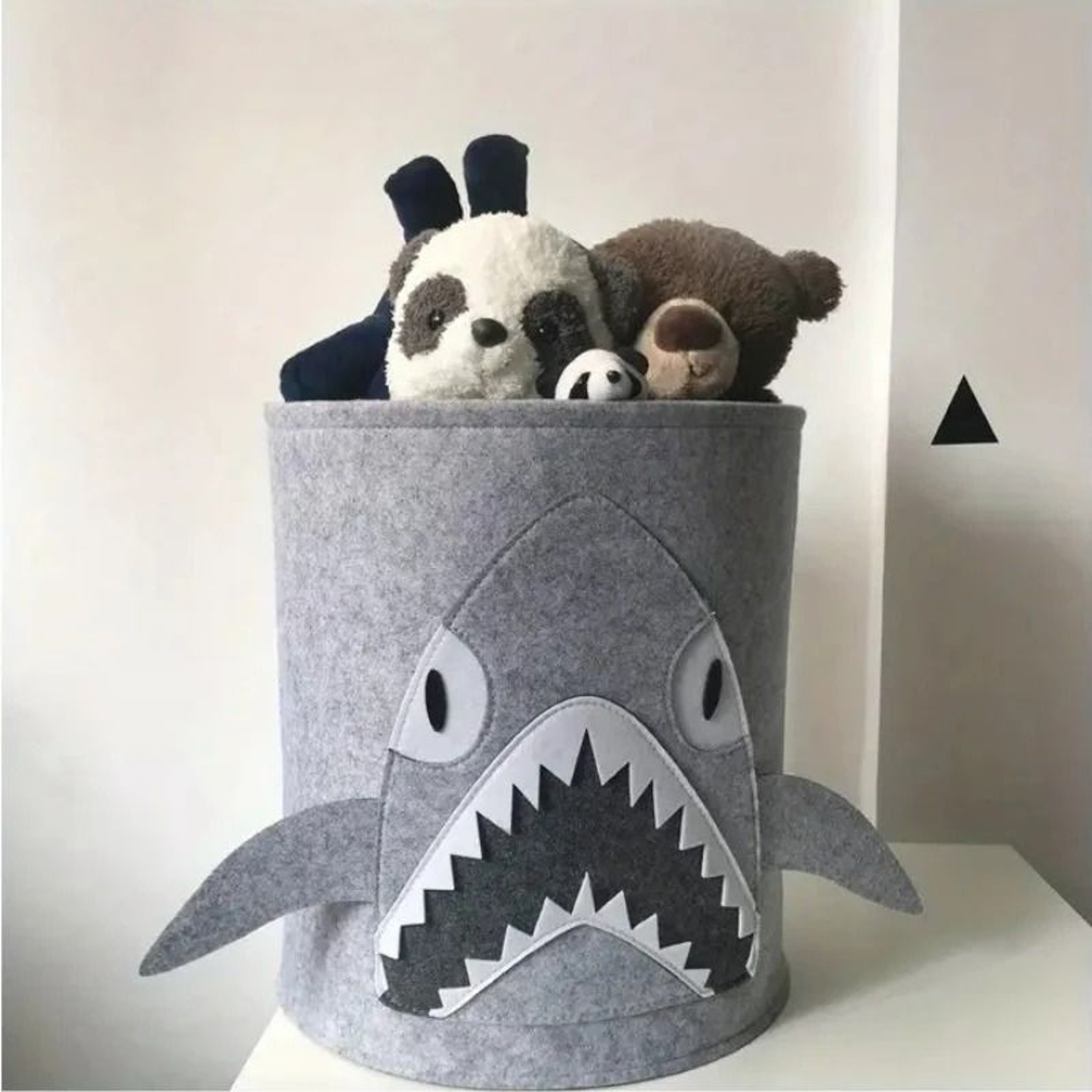 Cute Cartoon Felt Baby Storage Basket Animal Laundry Hamper Toy Organizer 2
