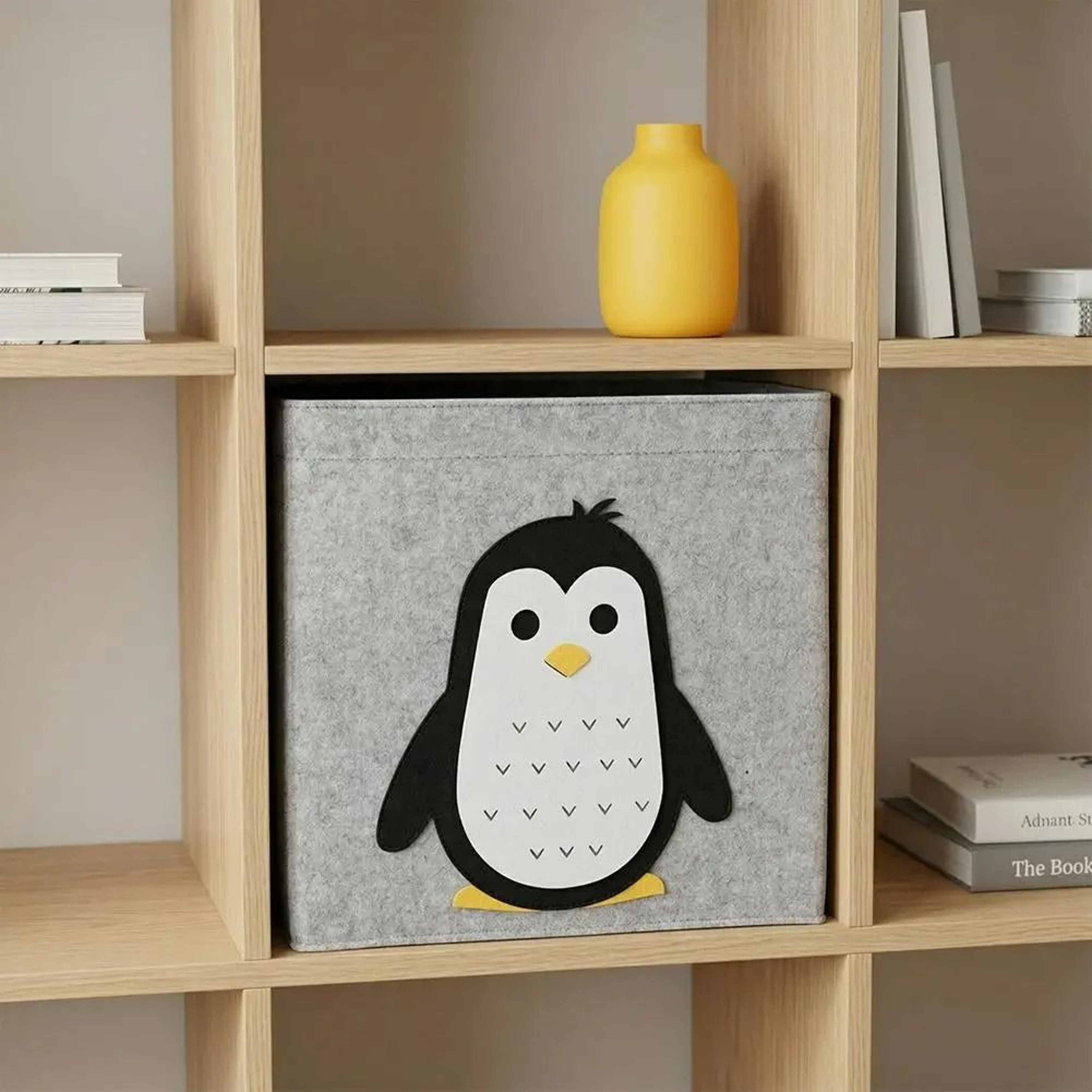 Foldable Cartoon Animal Felt Storage Cube Kids Toy Organizer Bin 6