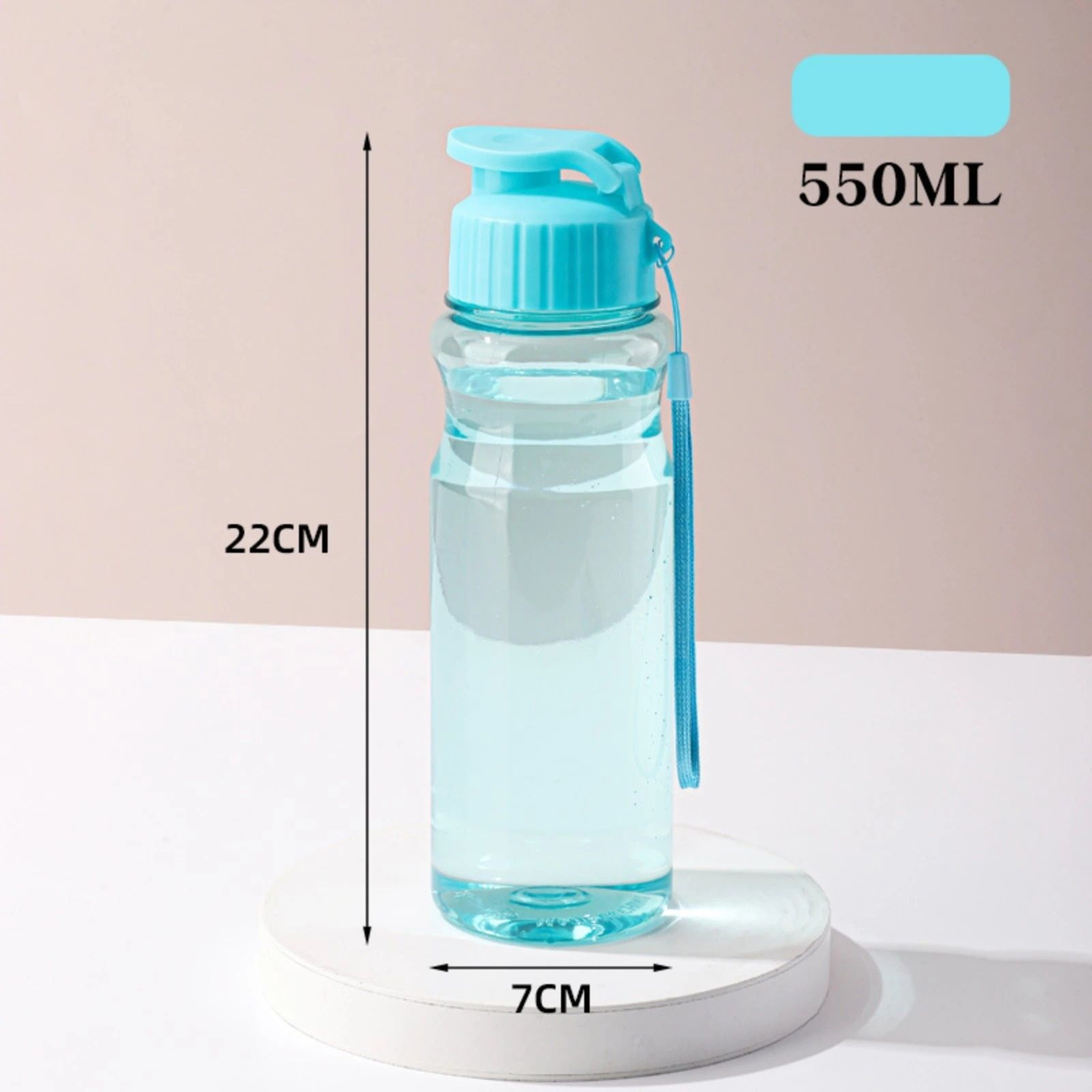 Portable Transparent Sports Water Bottle Leakproof 186 Oz Drink Cup For Gym And Travel 5