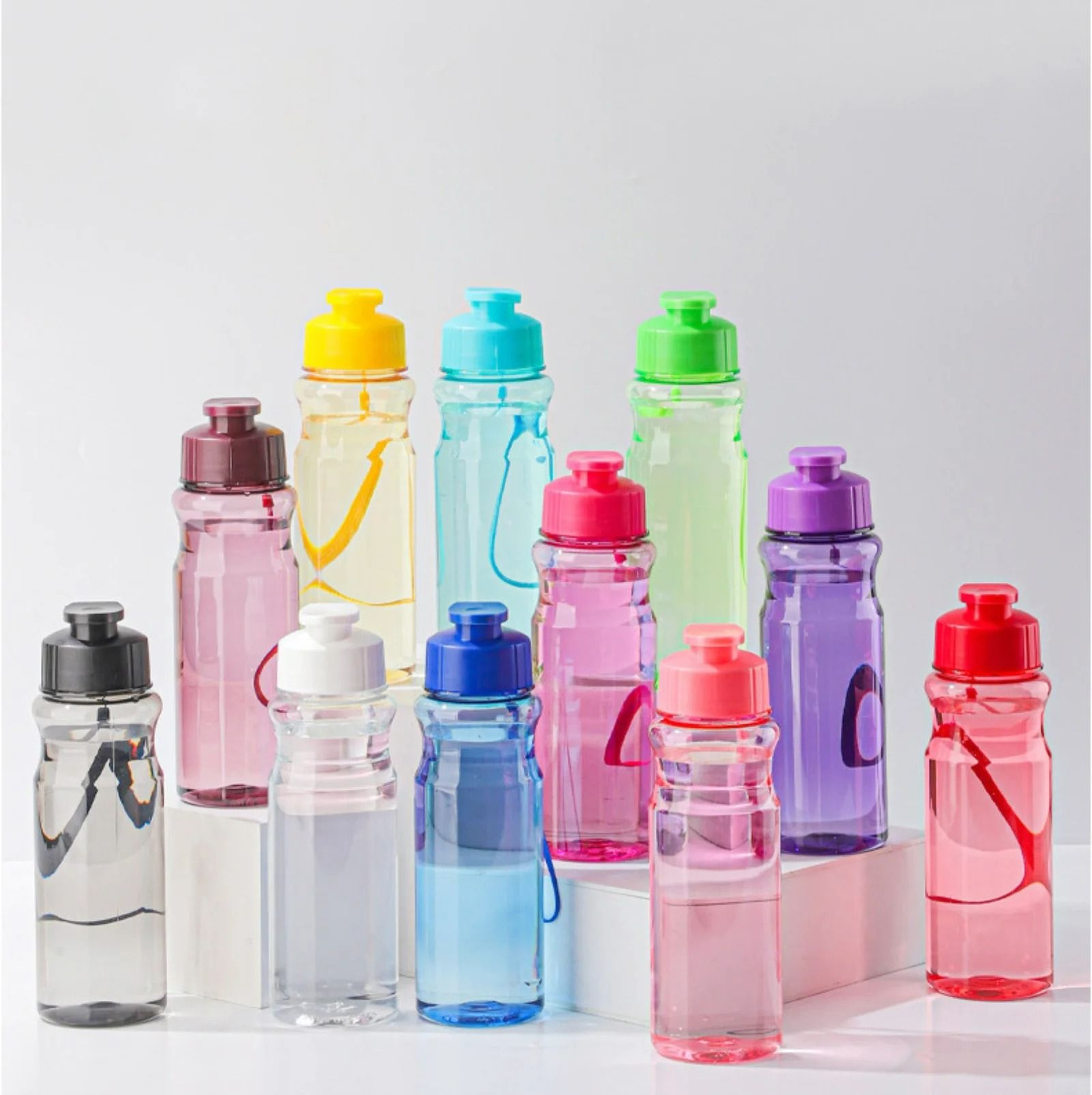 Portable Transparent Sports Water Bottle Leakproof 186 Oz Drink Cup For Gym And Travel 0