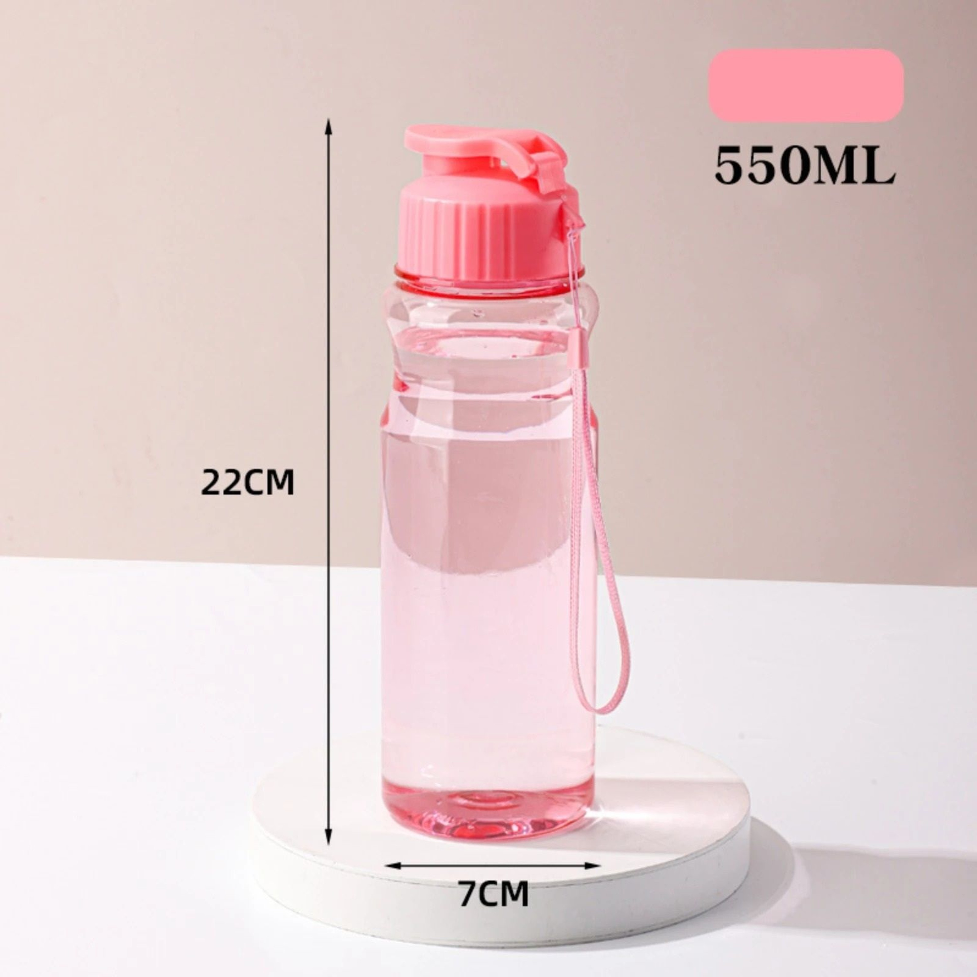 Portable Transparent Sports Water Bottle Leakproof 186 Oz Drink Cup For Gym And Travel 2