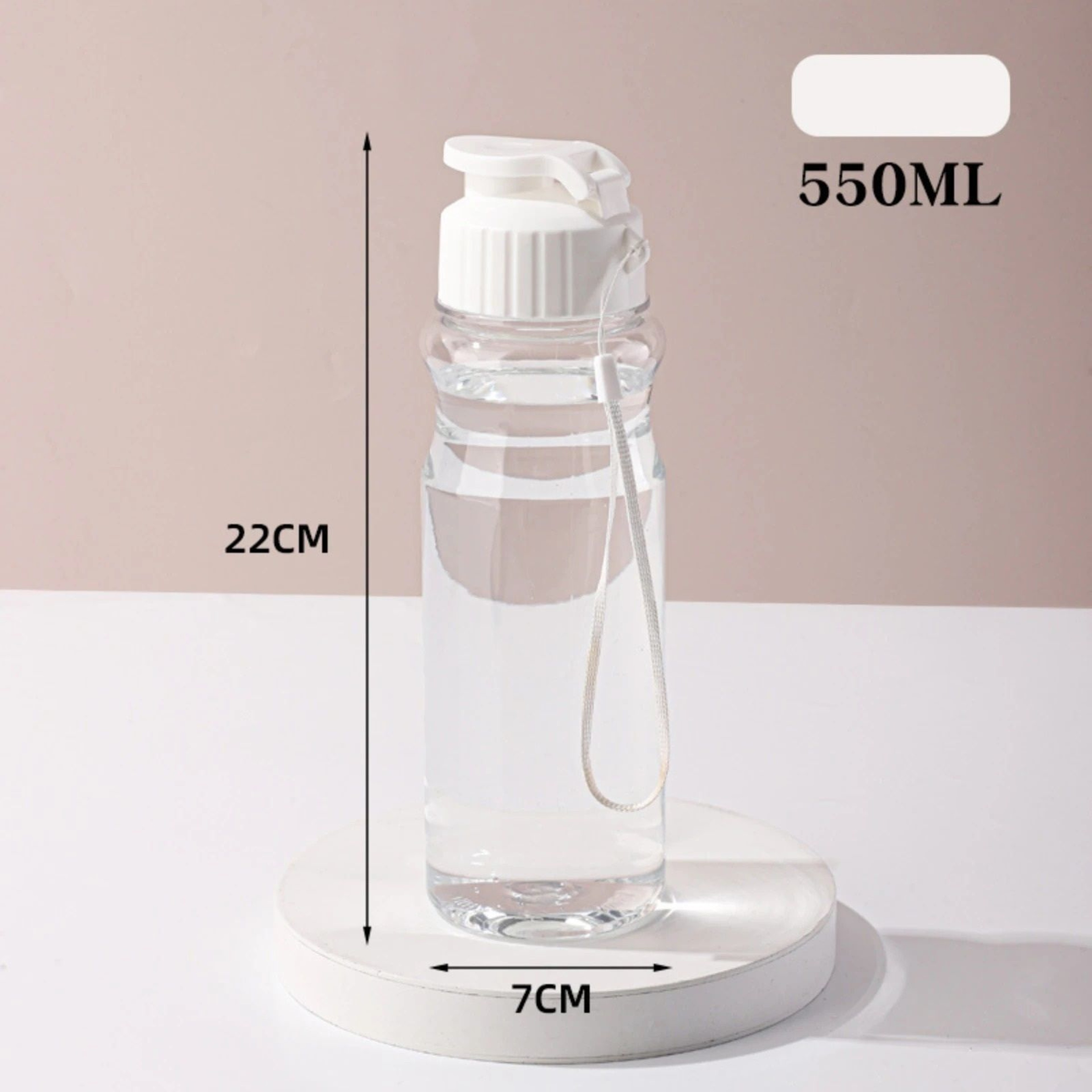 Portable Transparent Sports Water Bottle Leakproof 186 Oz Drink Cup For Gym And Travel 8