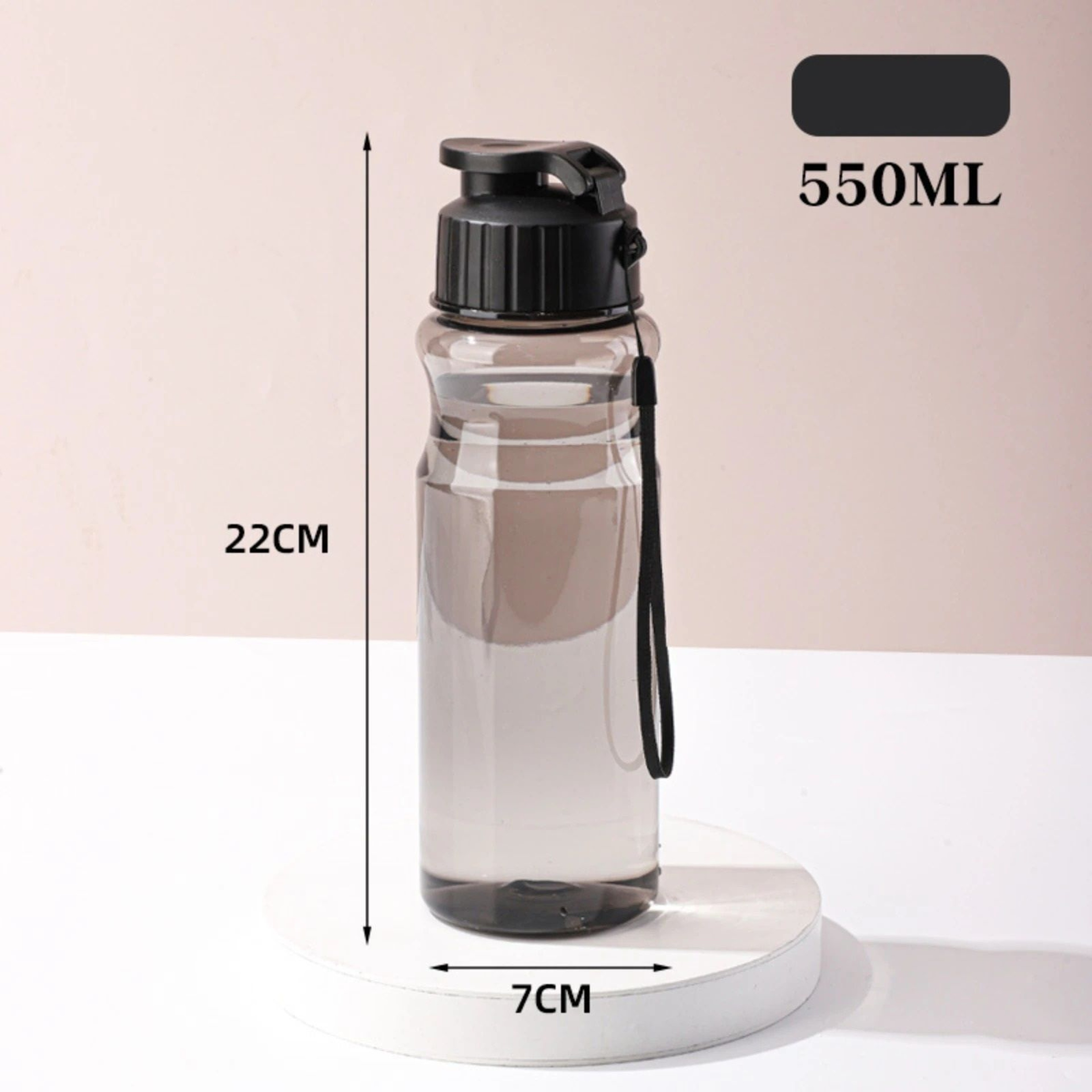 Portable Transparent Sports Water Bottle Leakproof 186 Oz Drink Cup For Gym And Travel 12