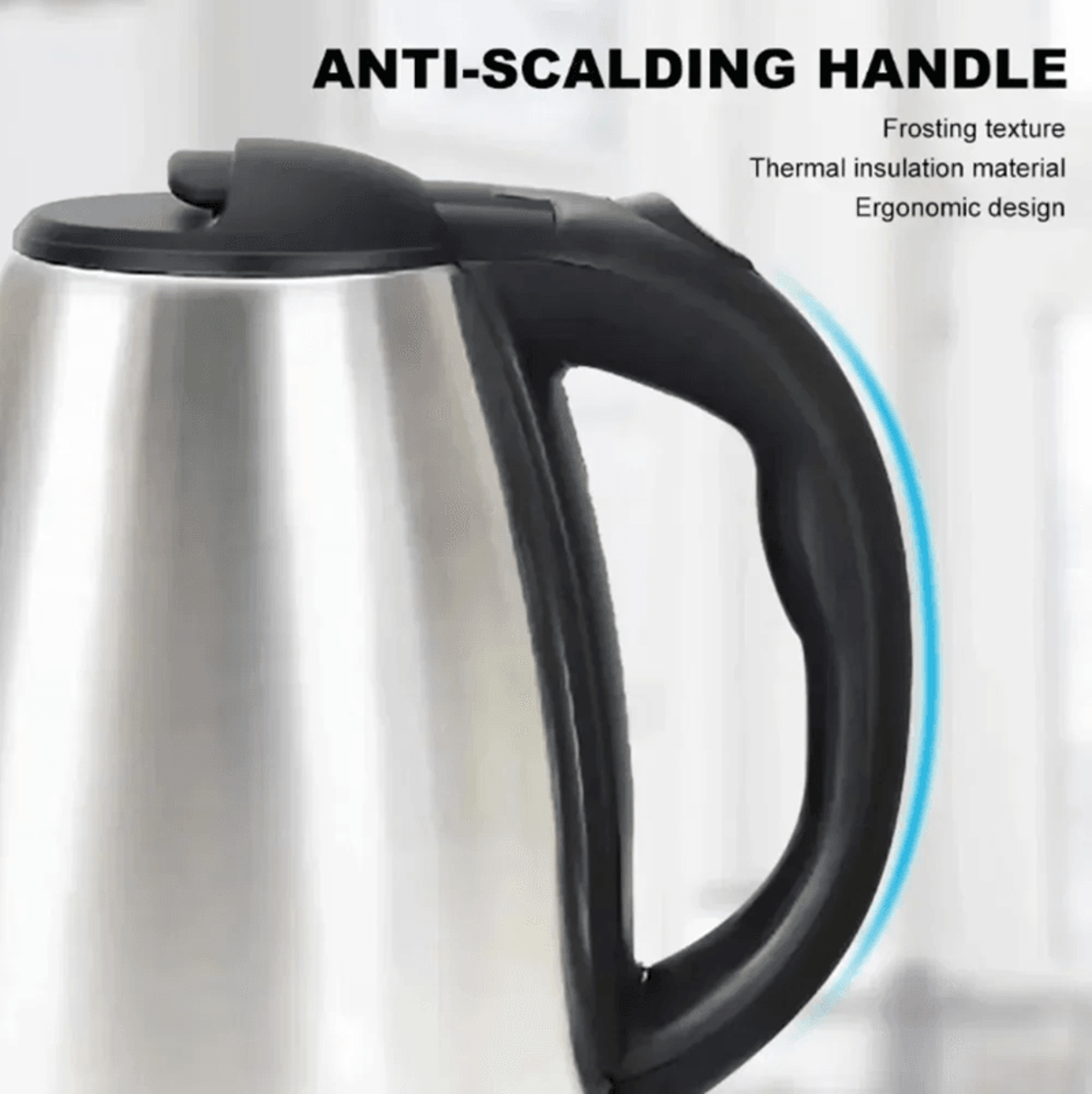 2L Stainless Steel Electric Kettle For Tea Coffee And Hot Water Boiling 2