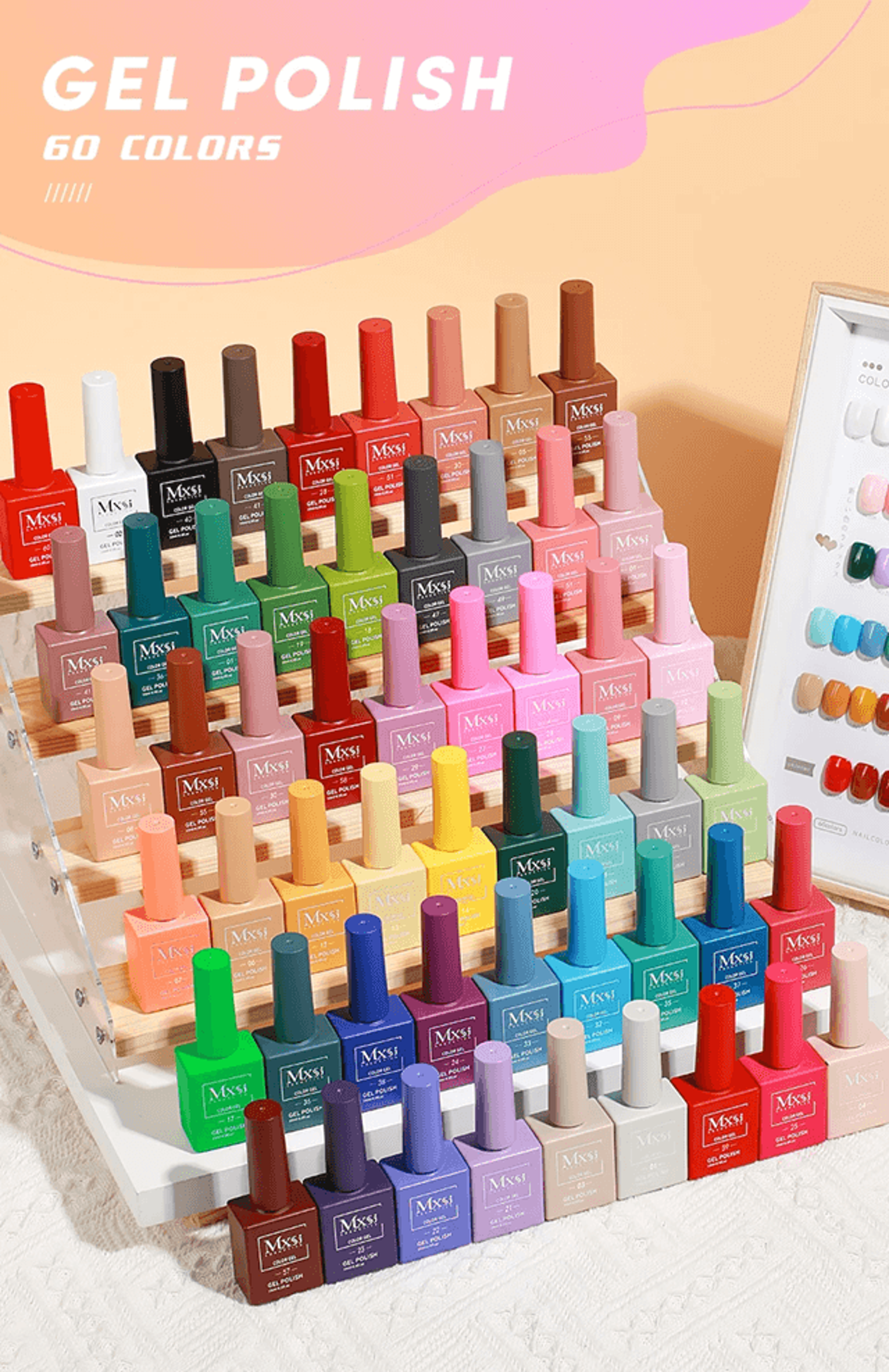 MXSI 60 Color UV Gel Nail Polish Set 15ml  Glitter Soak Off Semi Permanent Varnish 0