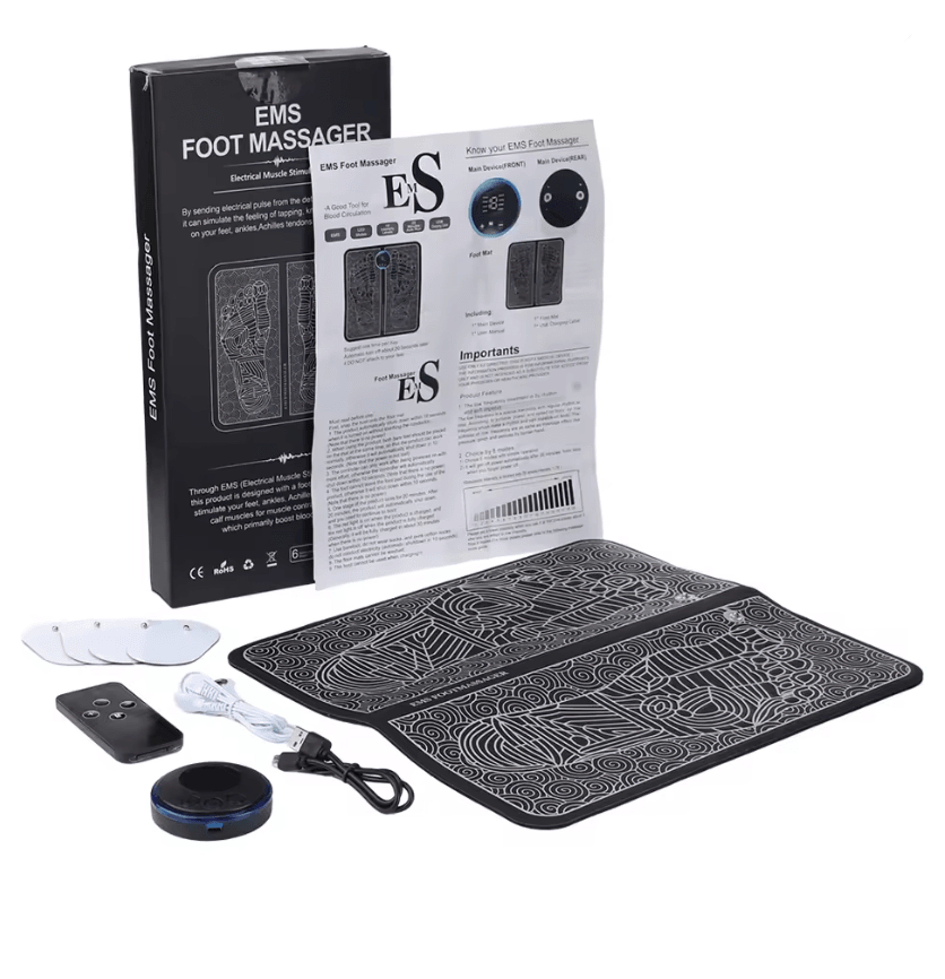 Smart 3D EMS Foot Massage Pad With Remote Control 4