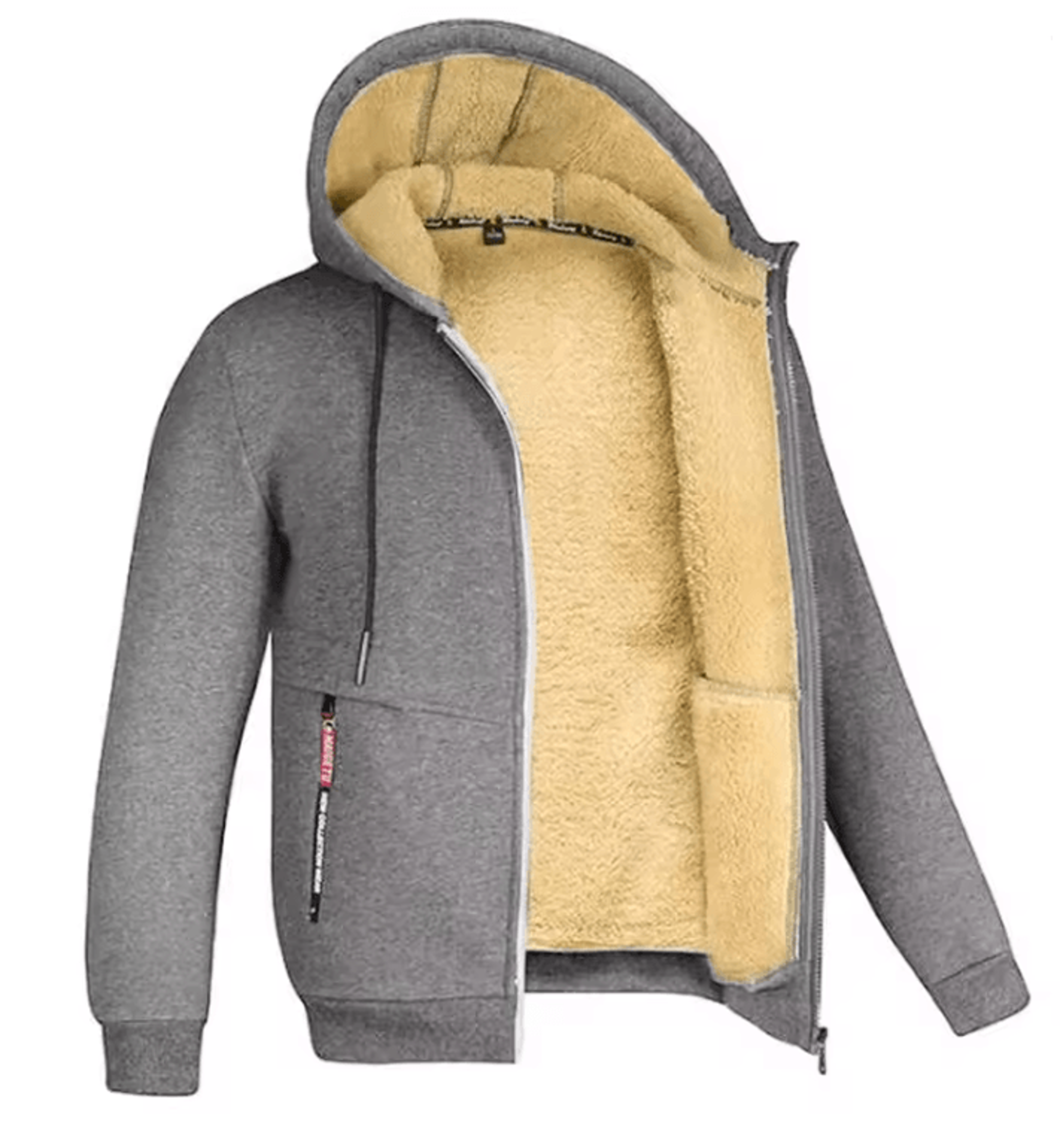Mens Full Zip Fleece Hoodie Casual Winter Jacket For Sports And Streetwear 1