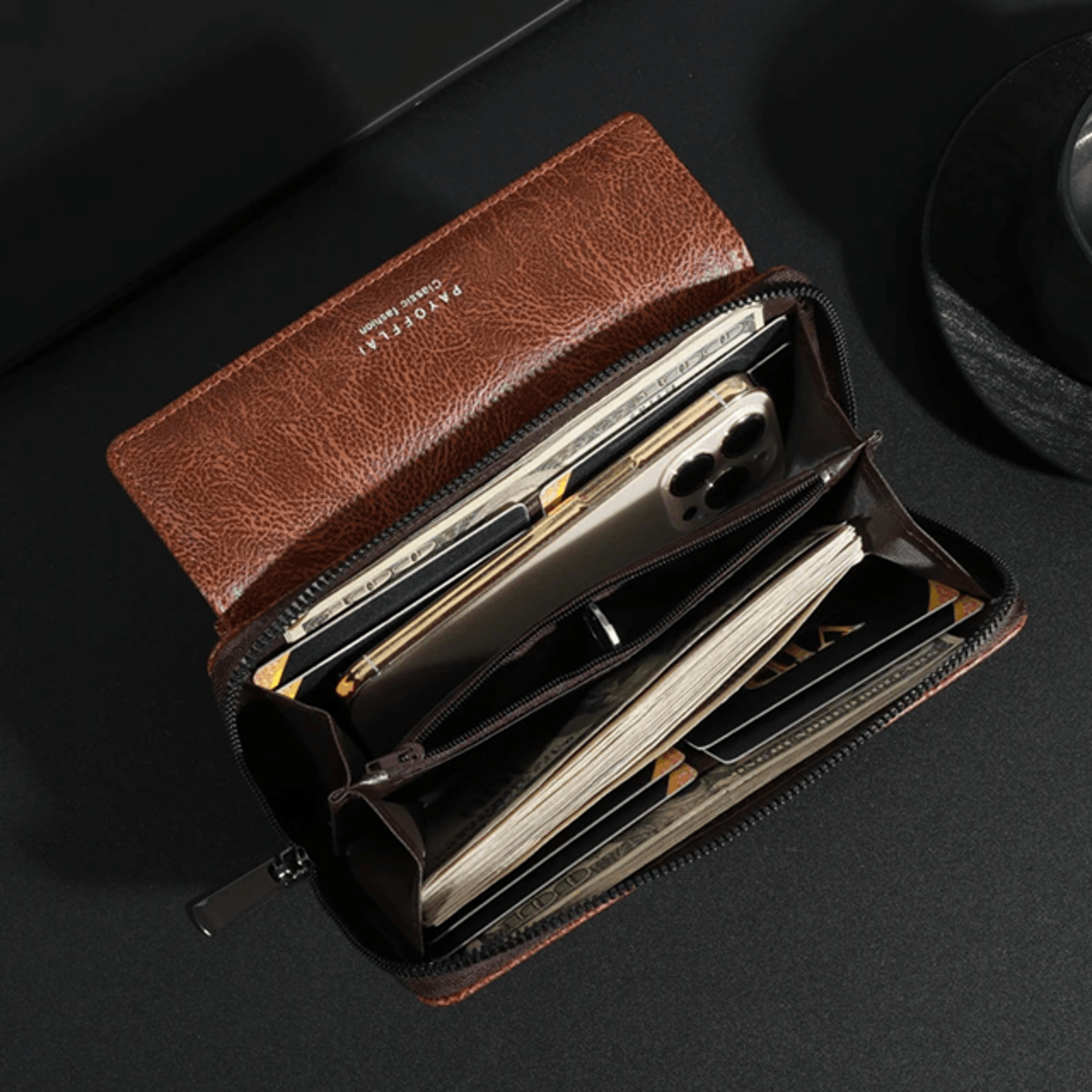UrbanCraft Mens PU Leather Zipper Wallet And Clutch Bag 1