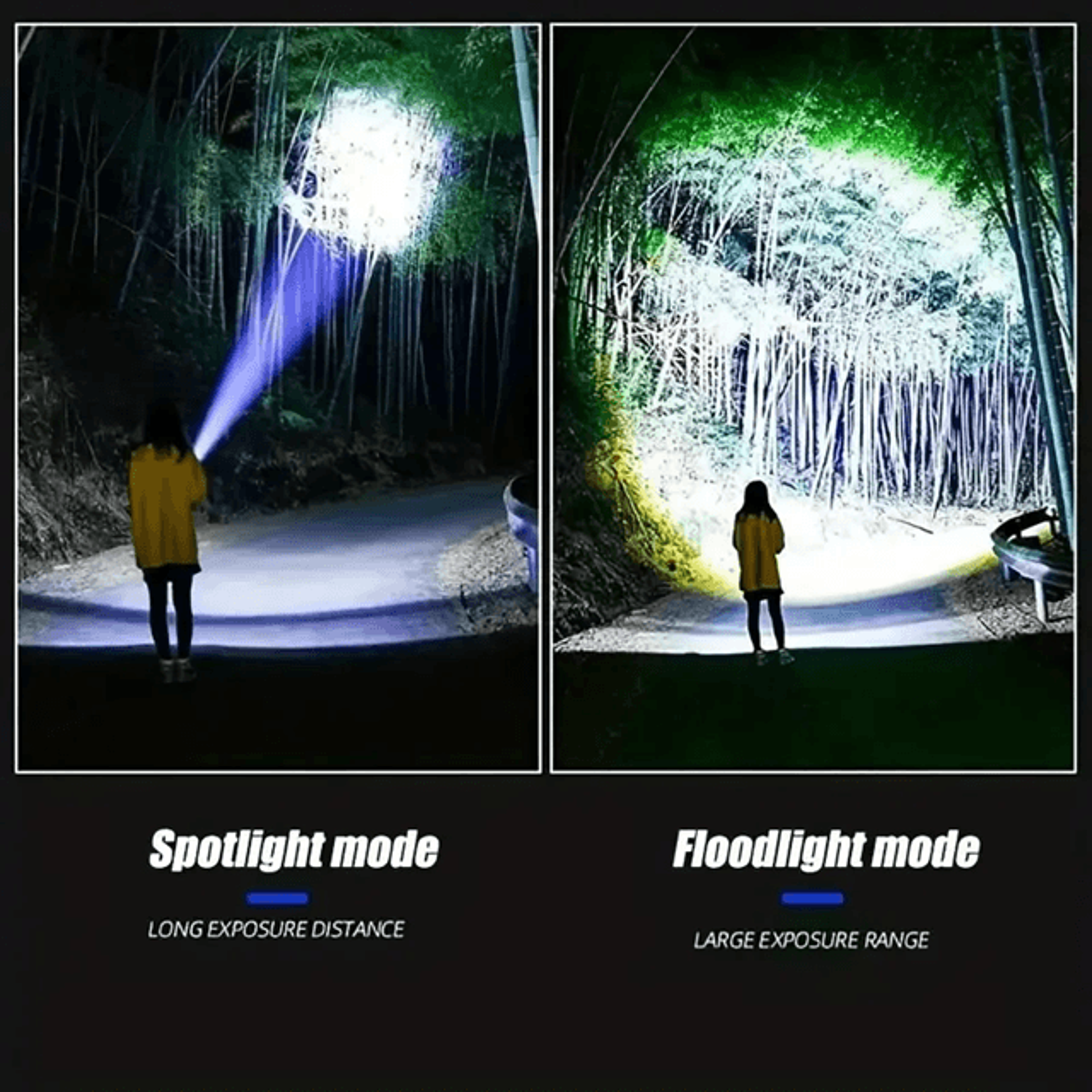 TitanBeam 10000W Rechargeable LED Tactical Flashlight  Long Range Emergency Spotlight Torch 3