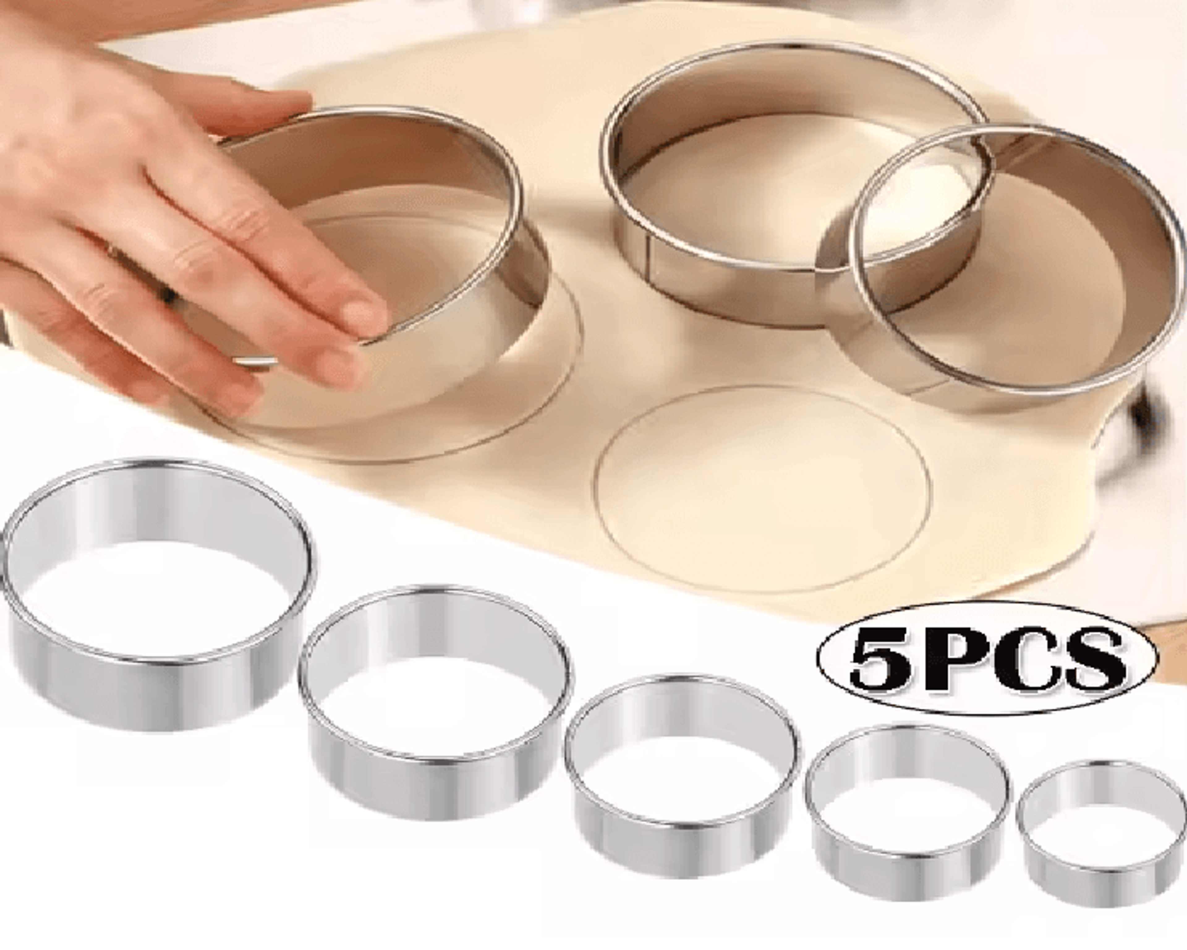 Stainless Steel Biscuit And Dough Cutting Mold Set 0