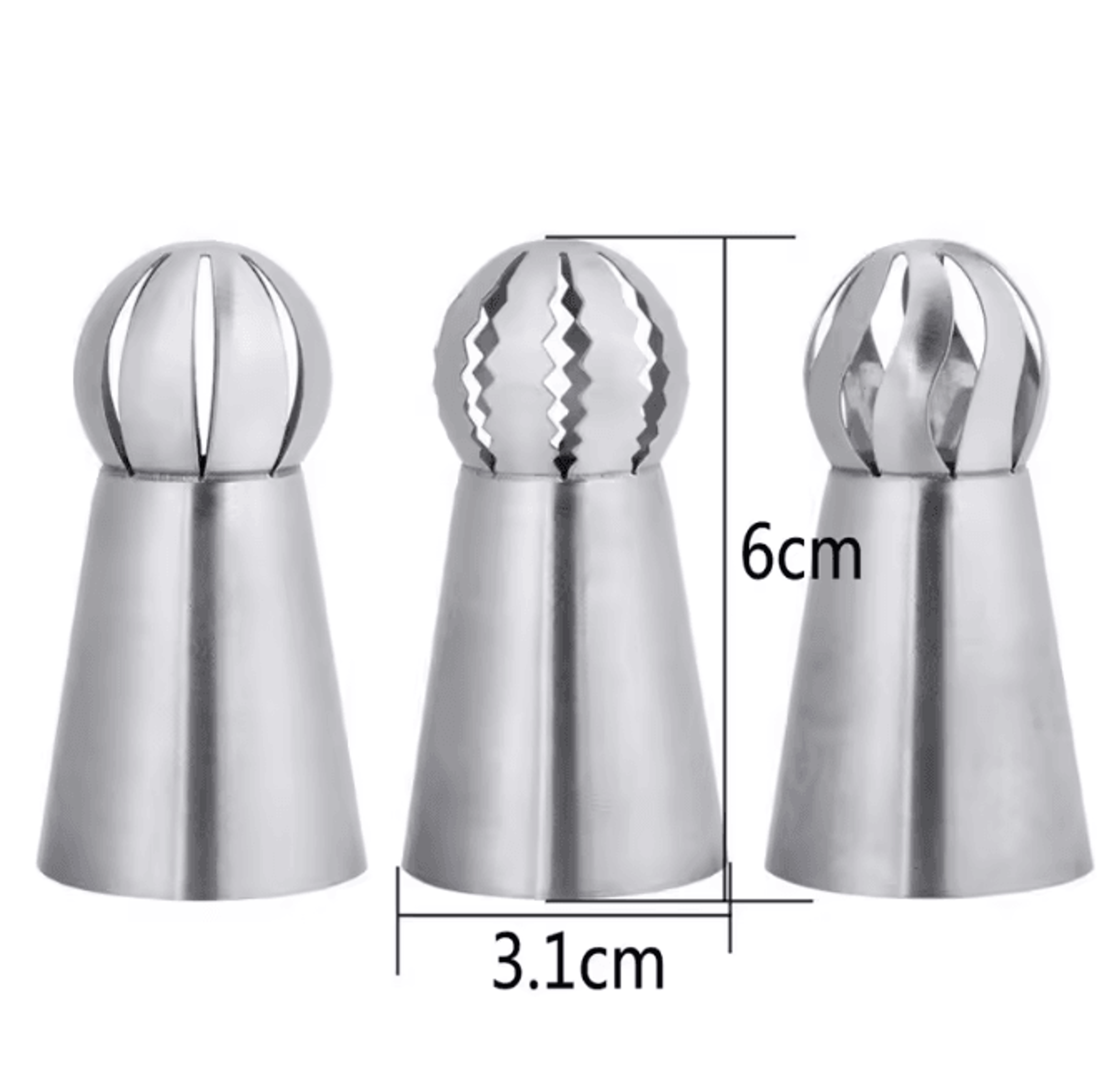 Stainless Steel Pastry Icing Nozzle Set 3