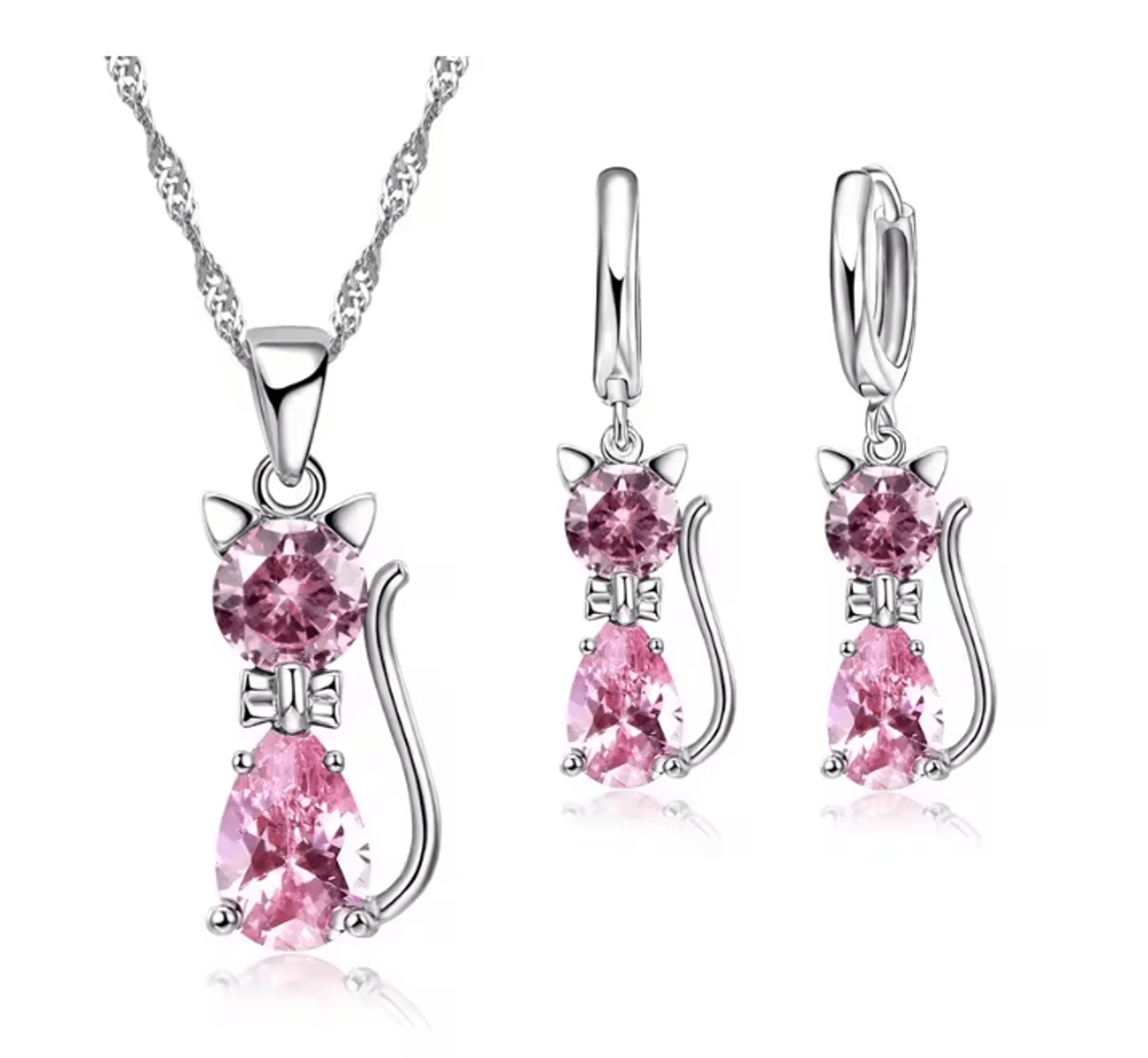 LunaSpark Cat Charm Jewelry Set 8