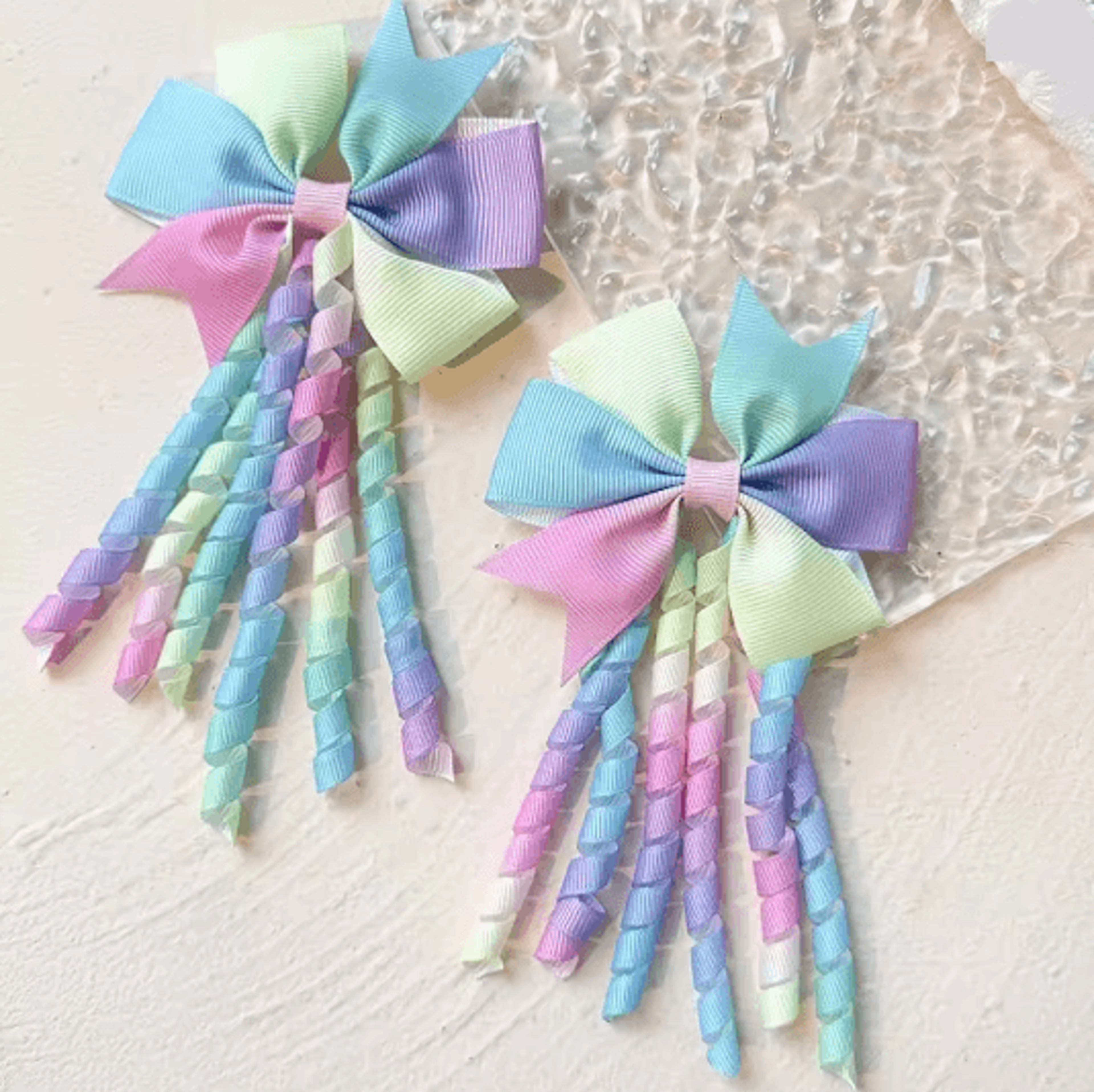 Colorful Bow Tassel Hair Clip Set For Kids 6
