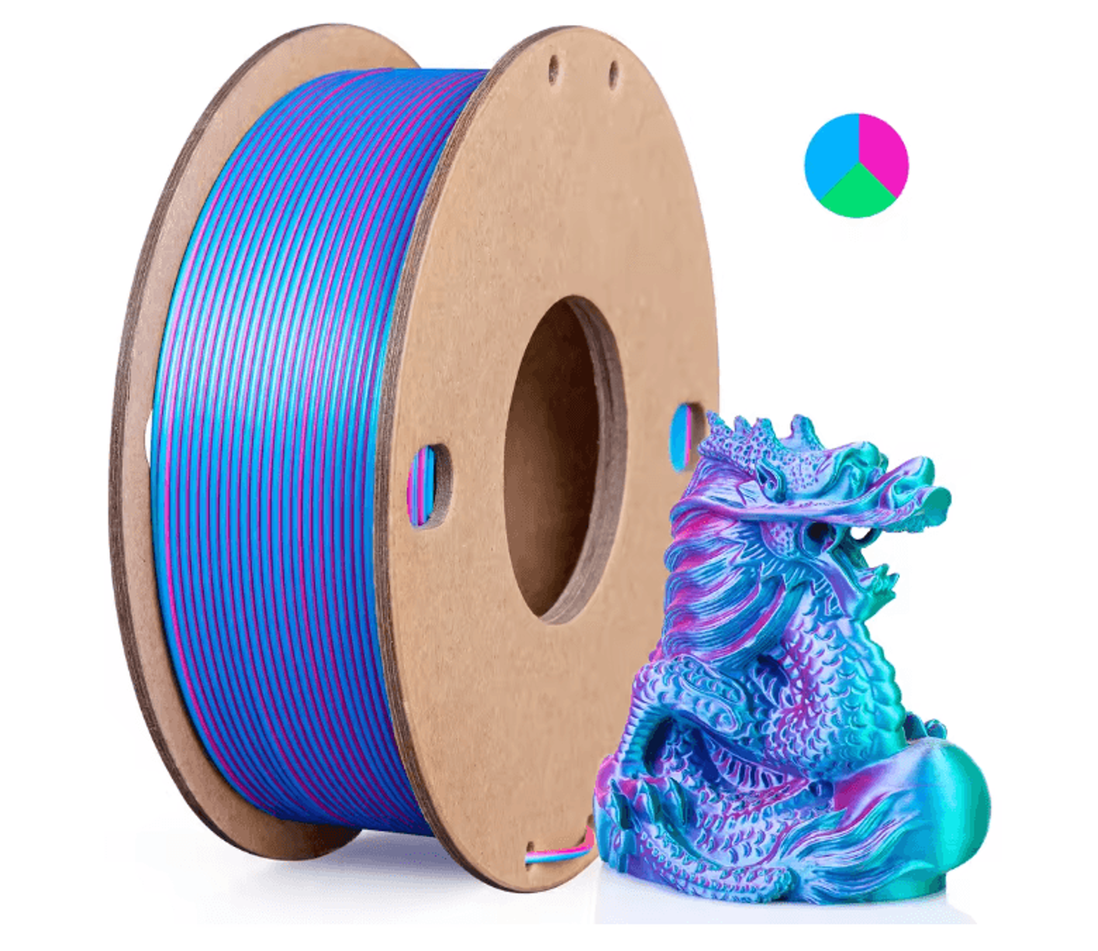 SilkGlow Triple Color Pla Filament 4