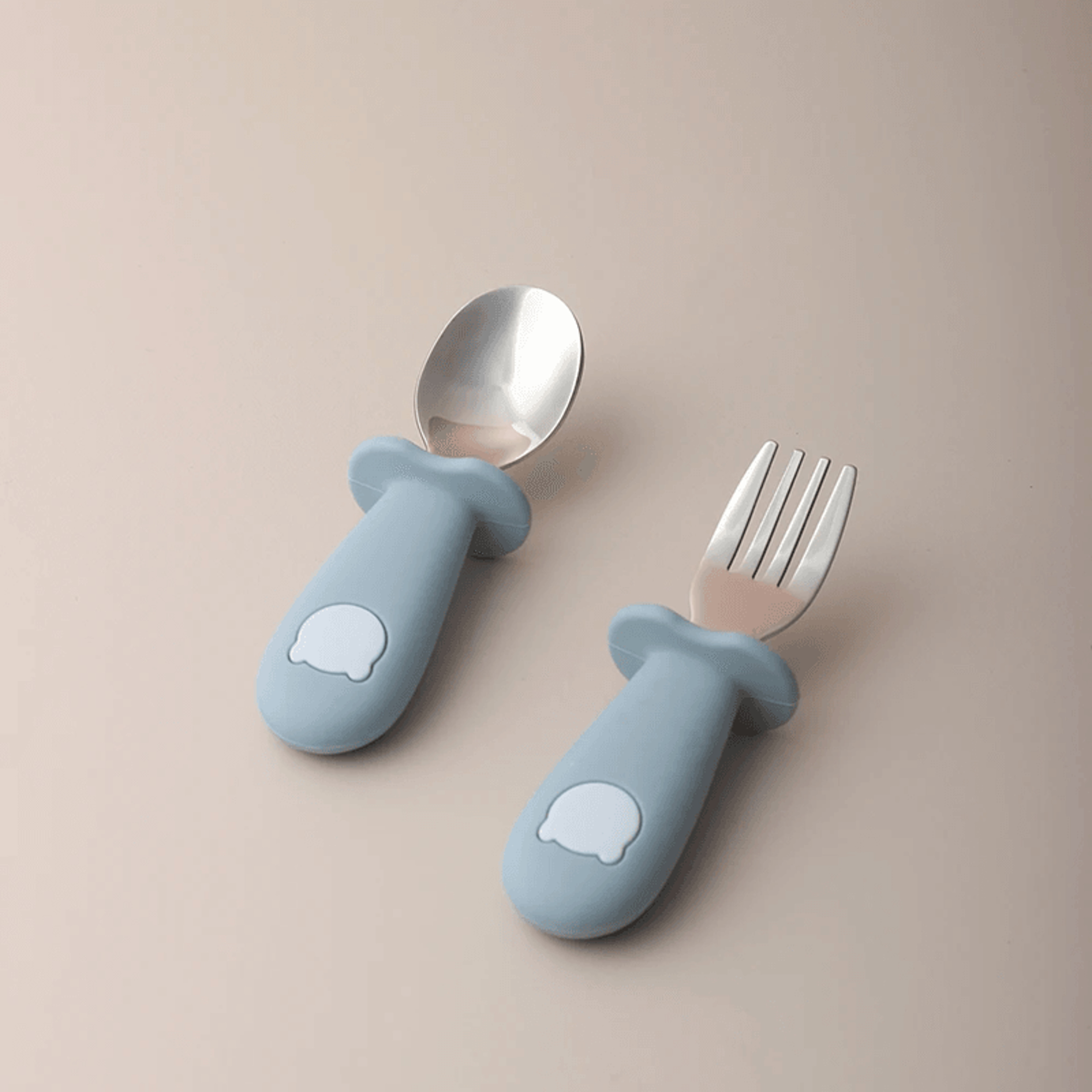 Baby Panda Silicone Spoon And Fork Stainless Steel Feeding Set 3