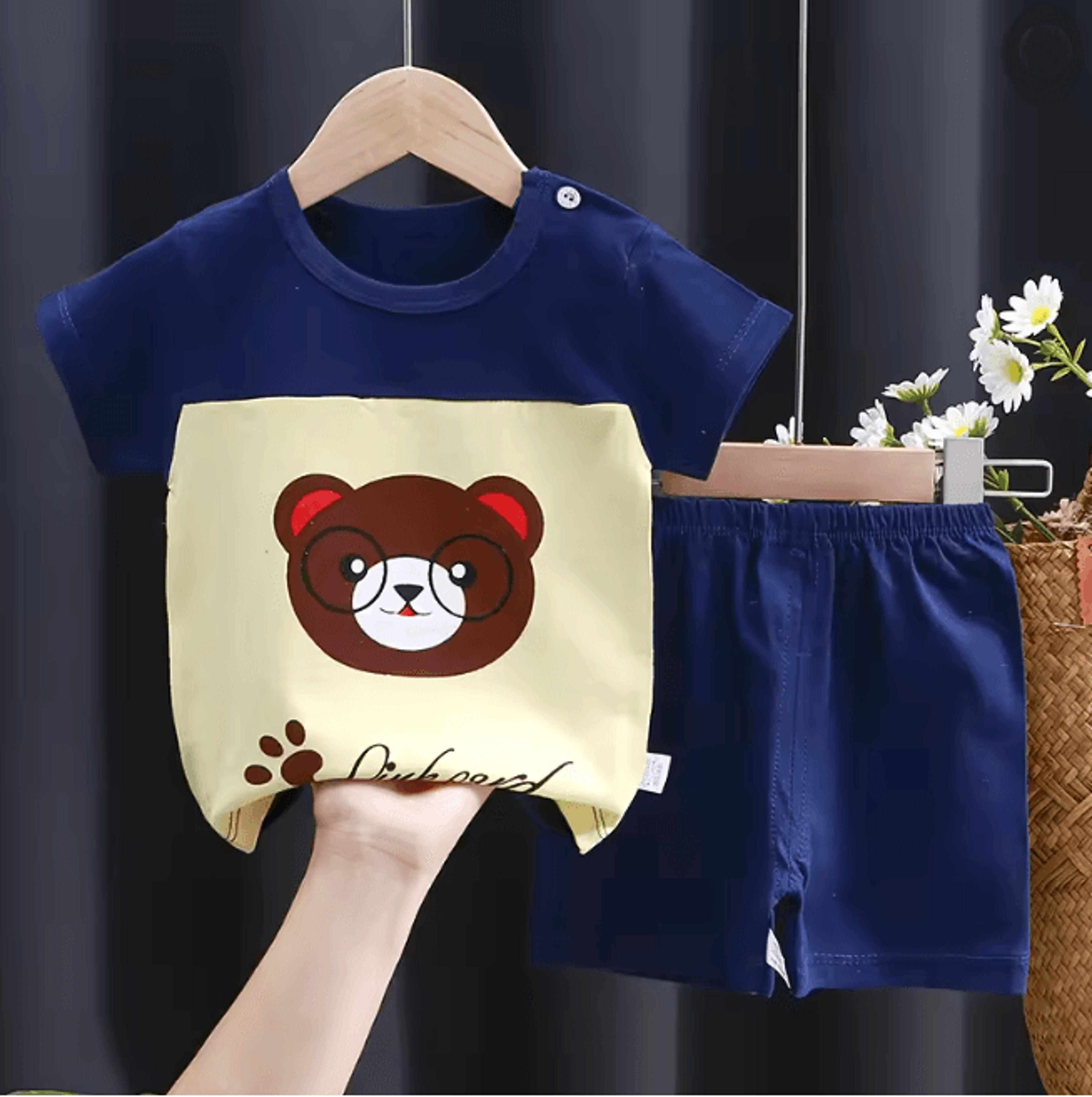 Kids Summer Cotton Clothing Set Cartoon T Shirt And Shorts Outfit 10