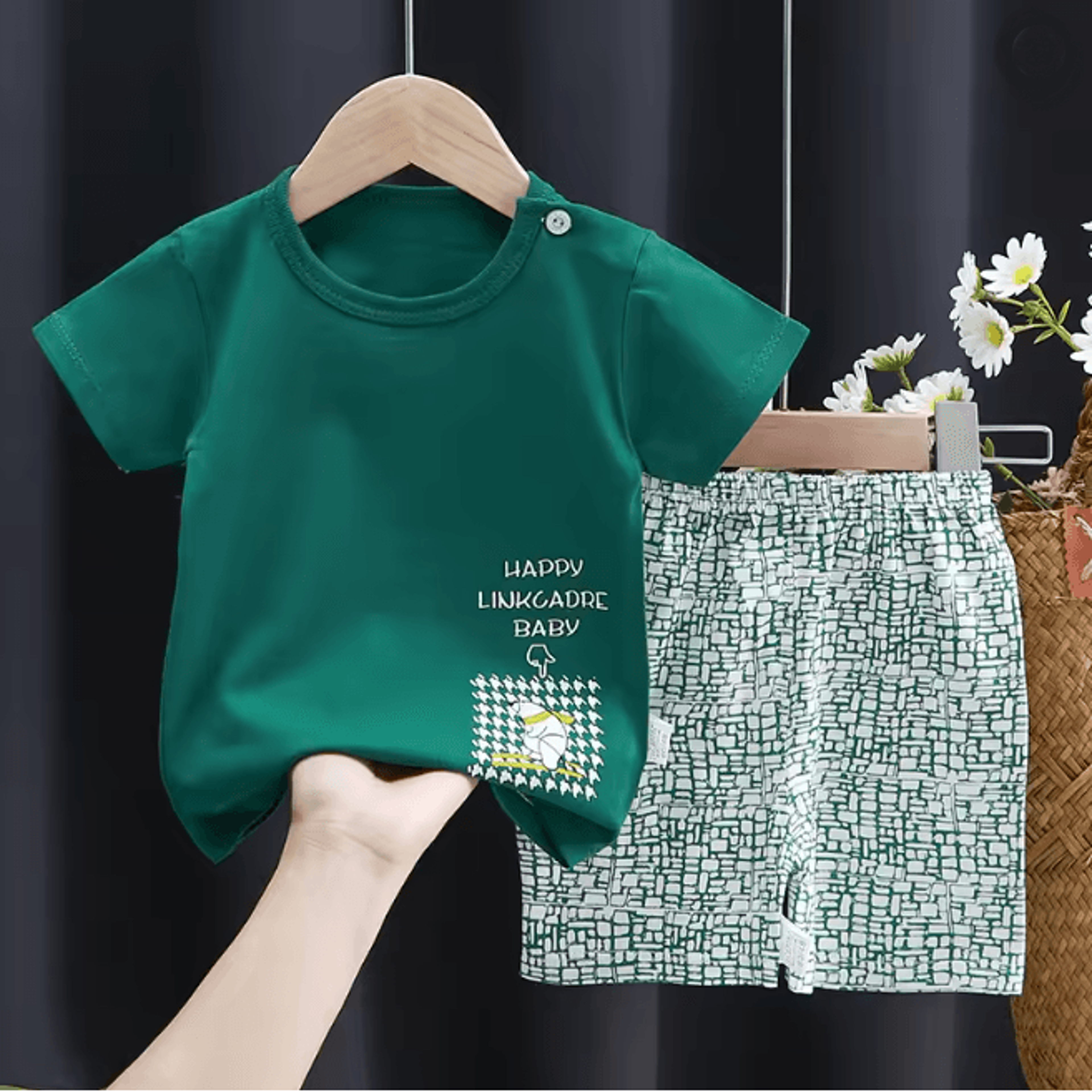 Kids Summer Cotton Clothing Set Cartoon T Shirt And Shorts Outfit 8