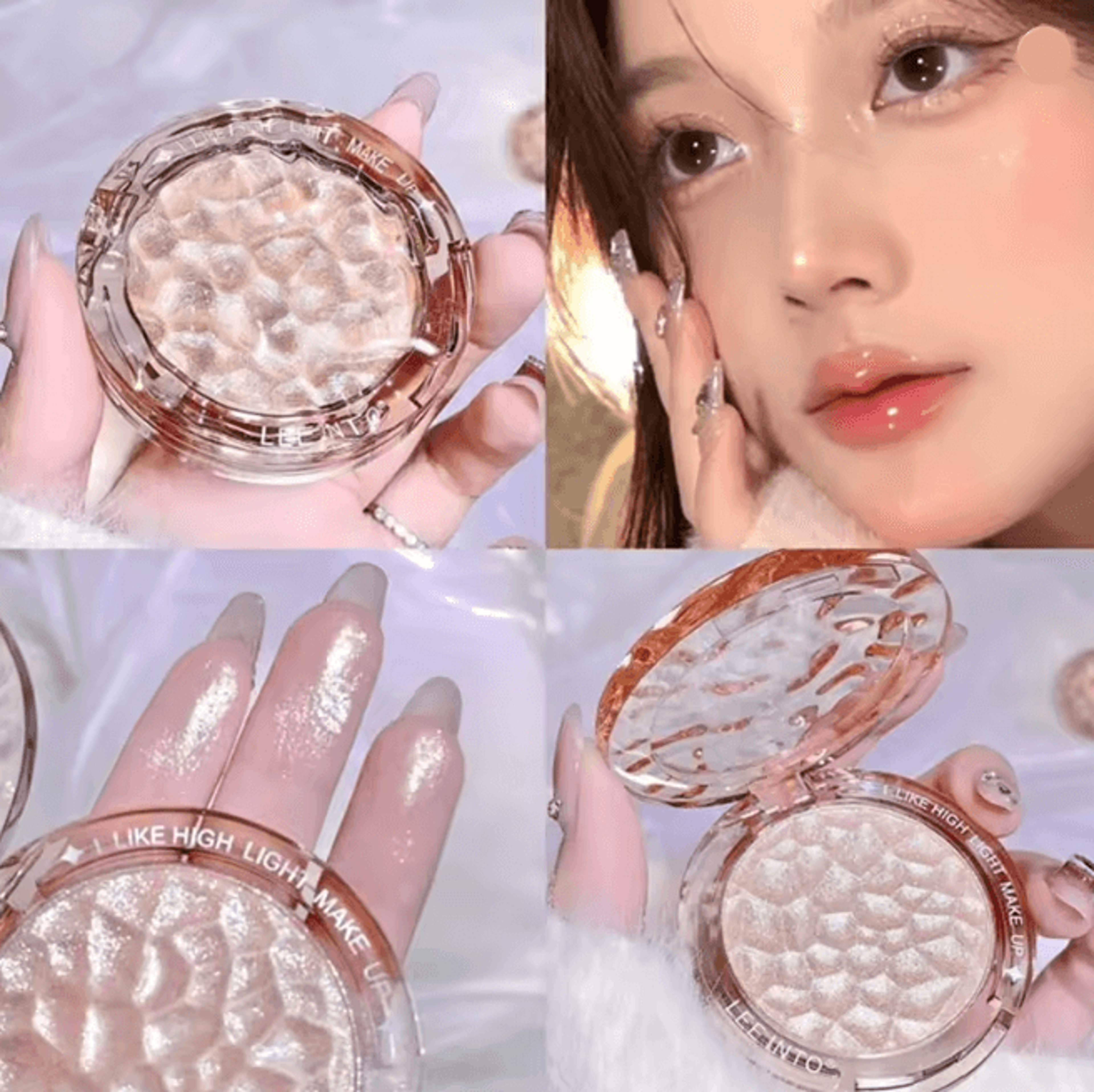 High Gloss Highlight And Contour Powder Palette Natural Glow 7