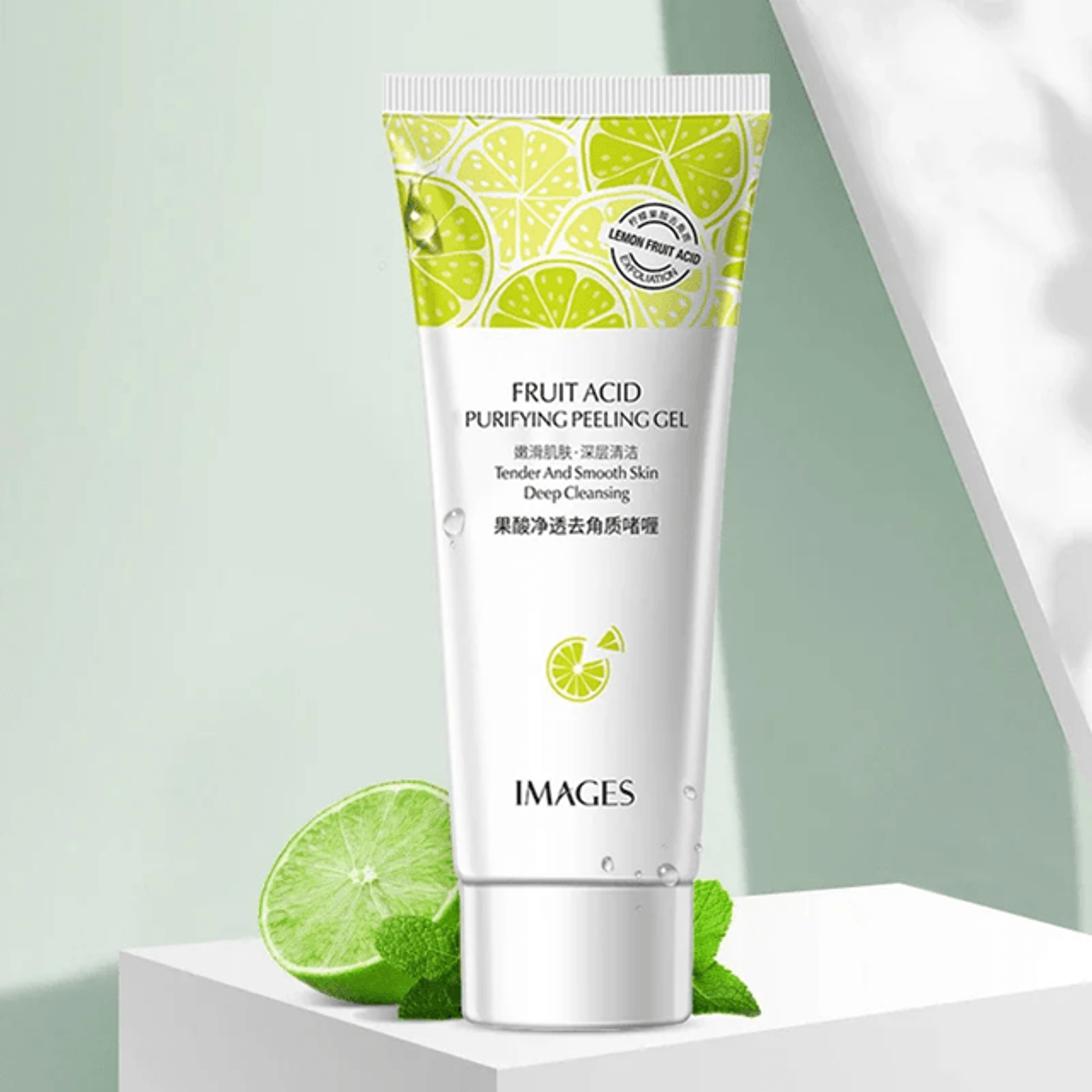 Natural Fruit Acid Peeling Gel Gentle Facial Exfoliating Cleanser 0